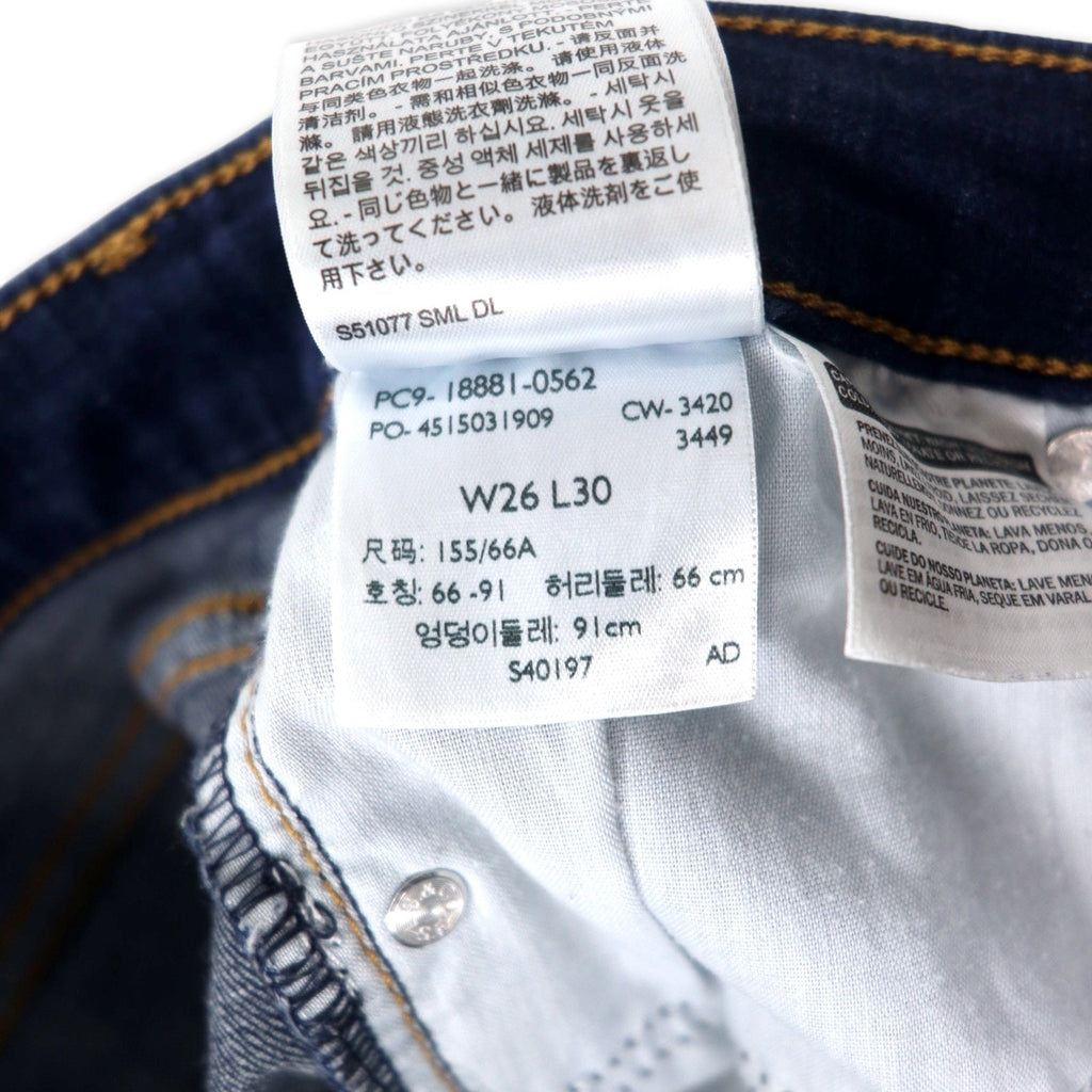 Levi's 711 Skinny Jeans 26 Blu Cotone Stretch