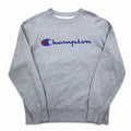 Champion ベーシック クルーネック スウェット L グレー コットン スクリプトロゴ C3-H004