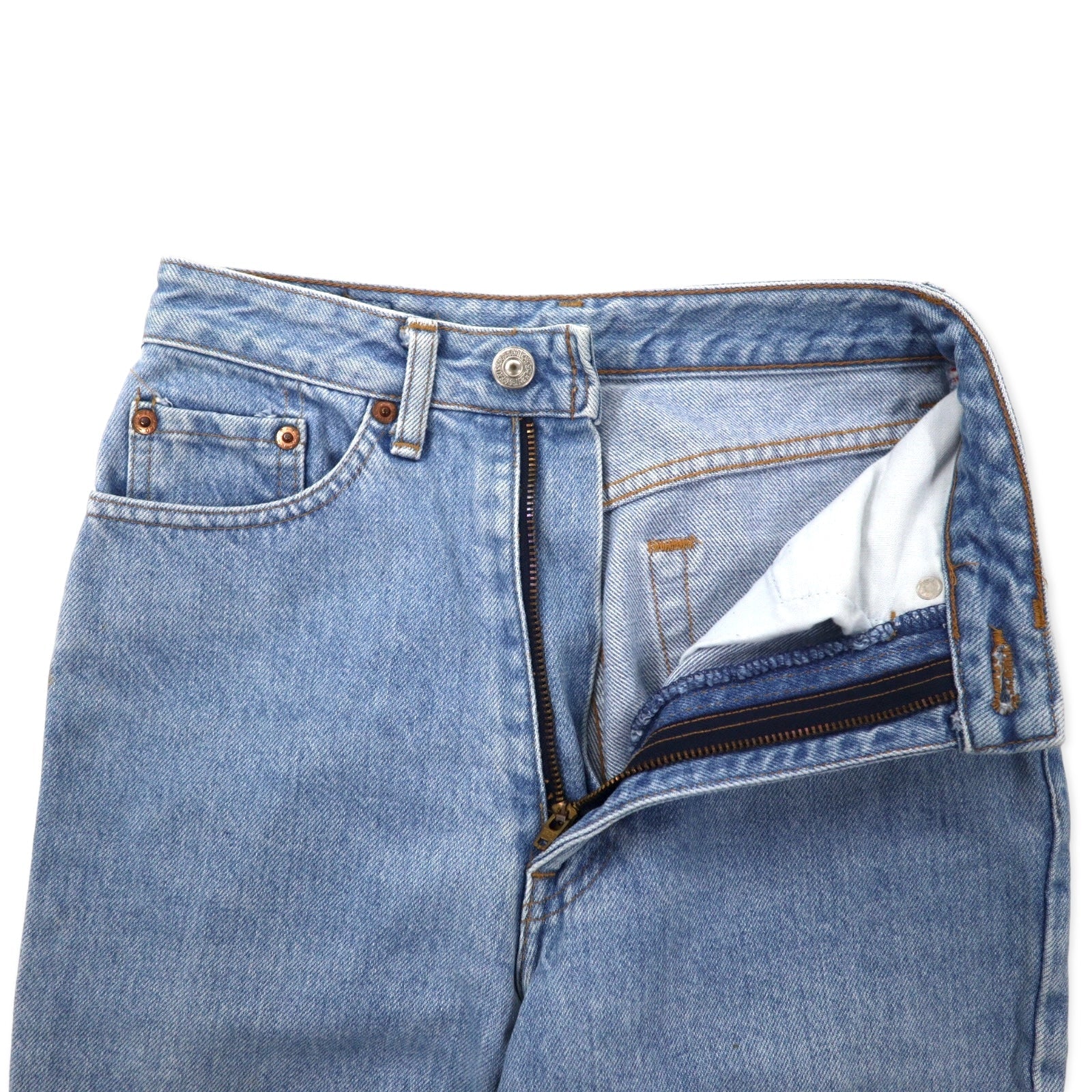 Levi's Jeans tapered anni '90 27 blu ghiaccio cotone W626-0217 Made in Japan