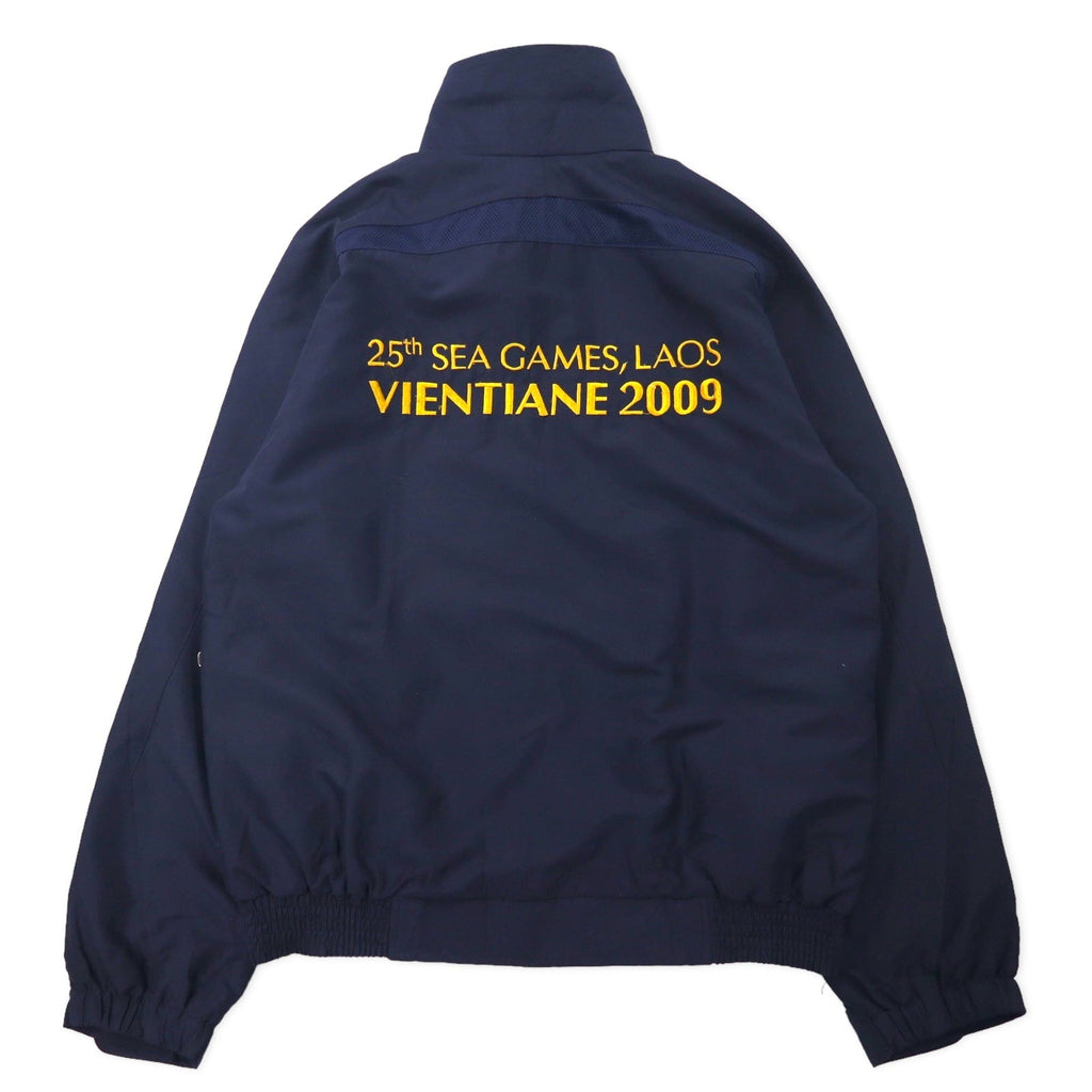 FBT giacca in nylon M blu navy poliestere fodera in mesh 25° SEA GAMES LAOS VIENTIANE 2009 ricamo