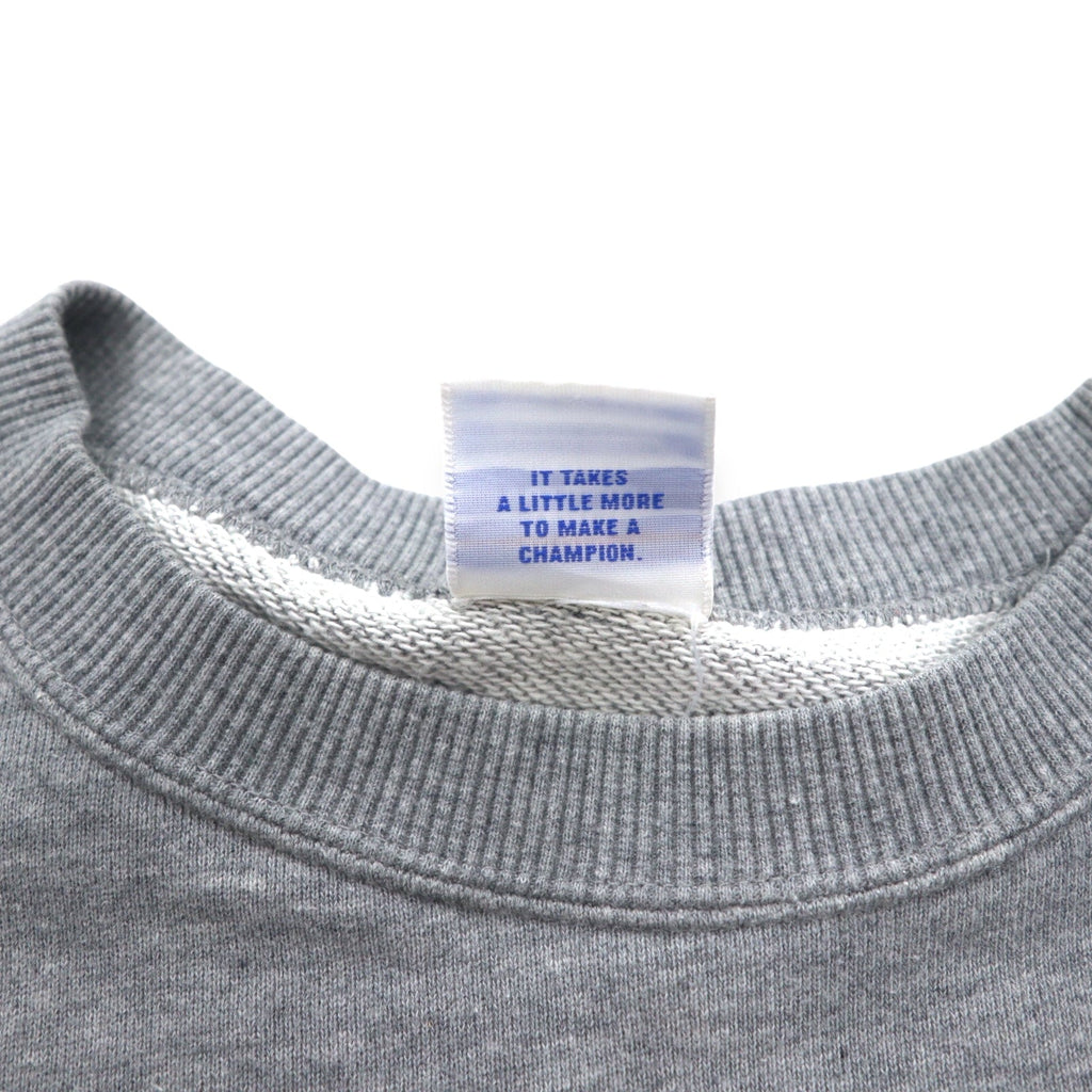 Champion ベーシック クルーネック スウェット L グレー コットン スクリプトロゴ C3-H004