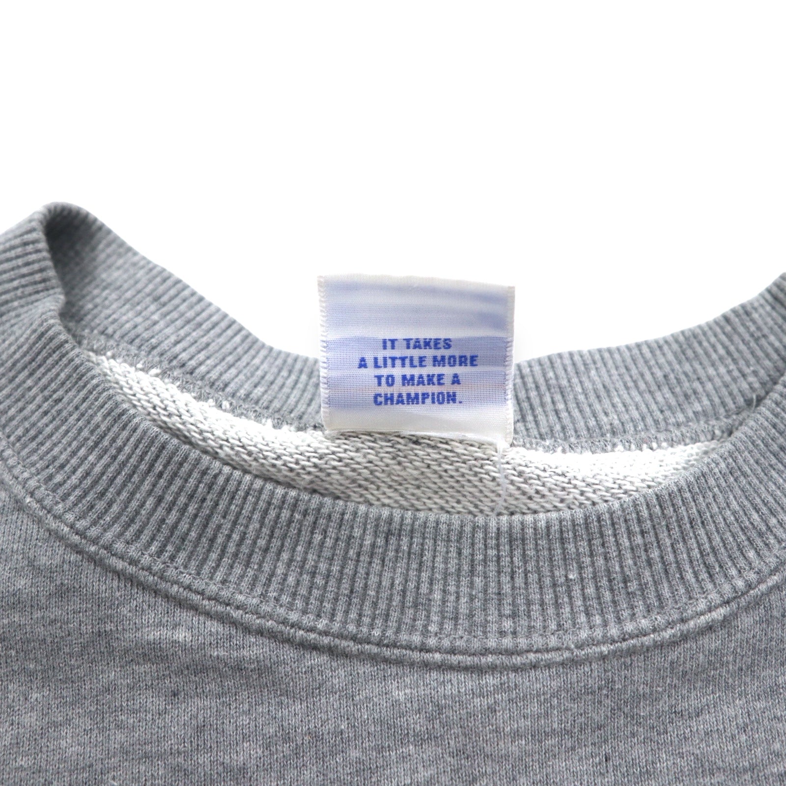Champion Basic Crewneck Sweatshirt L Grigio Cotone Script Logo C3-H004