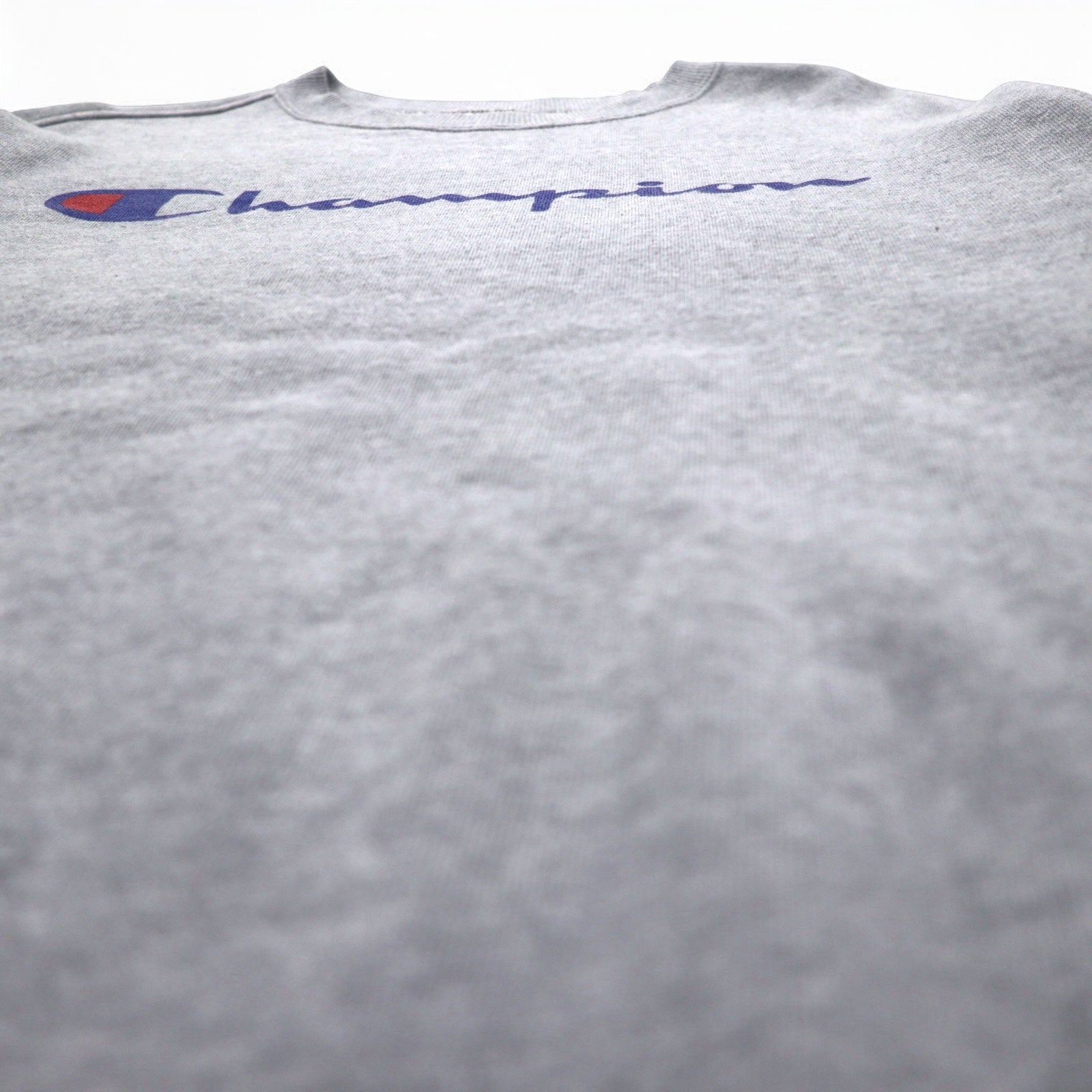Champion Basic Crewneck Sweatshirt L Grigio Cotone Script Logo C3-H004
