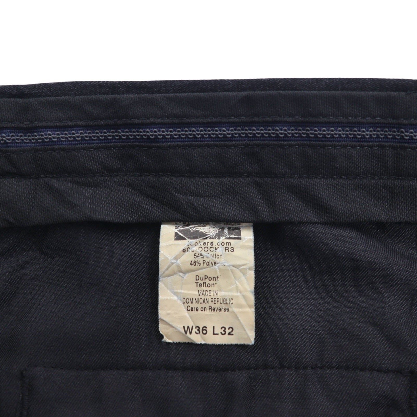 DOCKERS ( Levi's ) 00年代 STAIN DEFFENDER 2タック ワイド スラックスパンツ L グレー