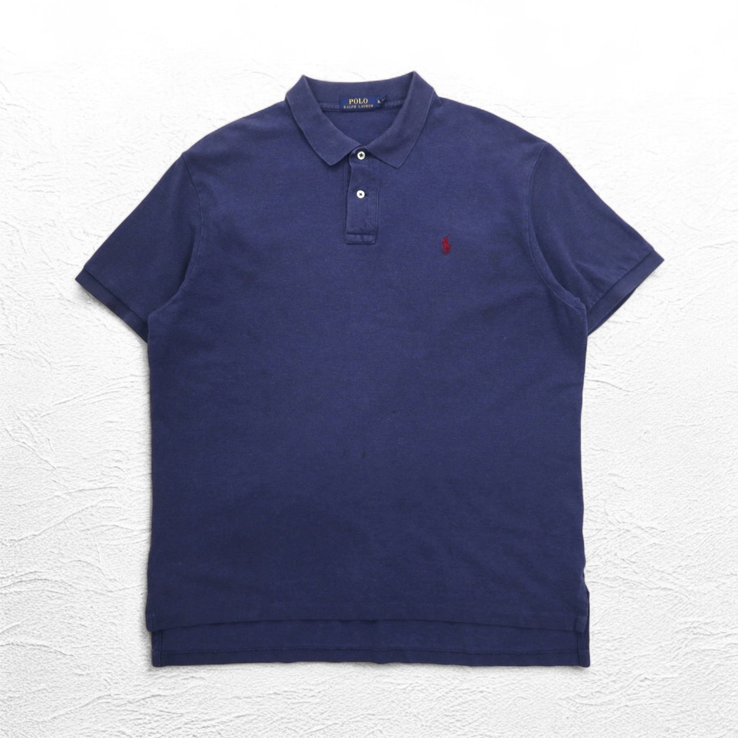 POLO RALPH LAUREN ポロシャツ XL ネイビー コットン 鹿の子 スモールポニー刺繍