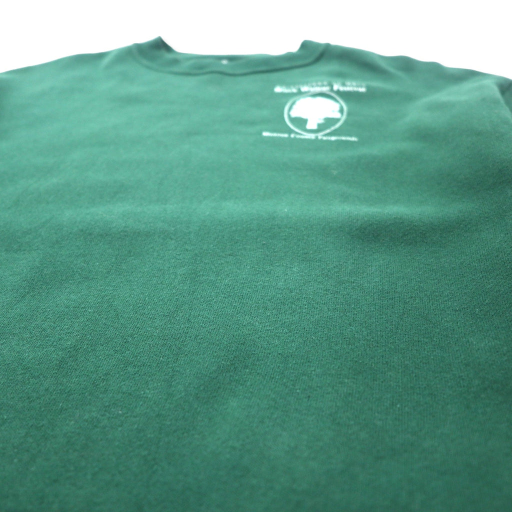 JERZEES Made in USA Anni '90 Girocollo Felpa M Verde Cotone Felpato Black Walnut Festival