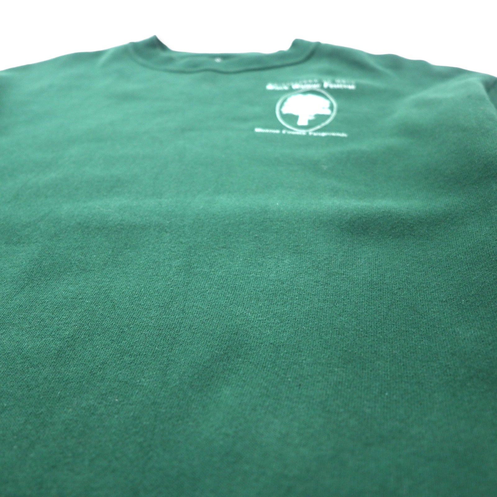 JERZEES Made in USA Anni '90 Girocollo Felpa M Verde Cotone Felpato Black Walnut Festival