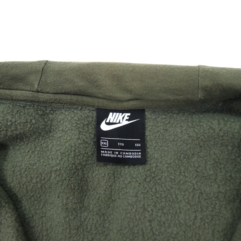 NIKE Half-Zip Hoodie Anorak XXL Kaki Cotone NSW Club Fleece Half-Zip Hoodie BV2699-380
