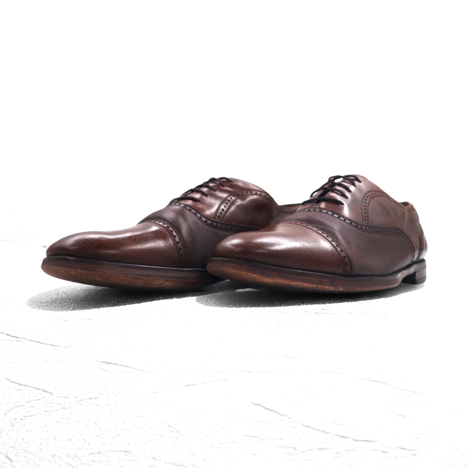 meylan scarpe eleganti con punta dritta prodotte in Spagna, 28.5cm, quarter brogue, medaglione FLORENCE