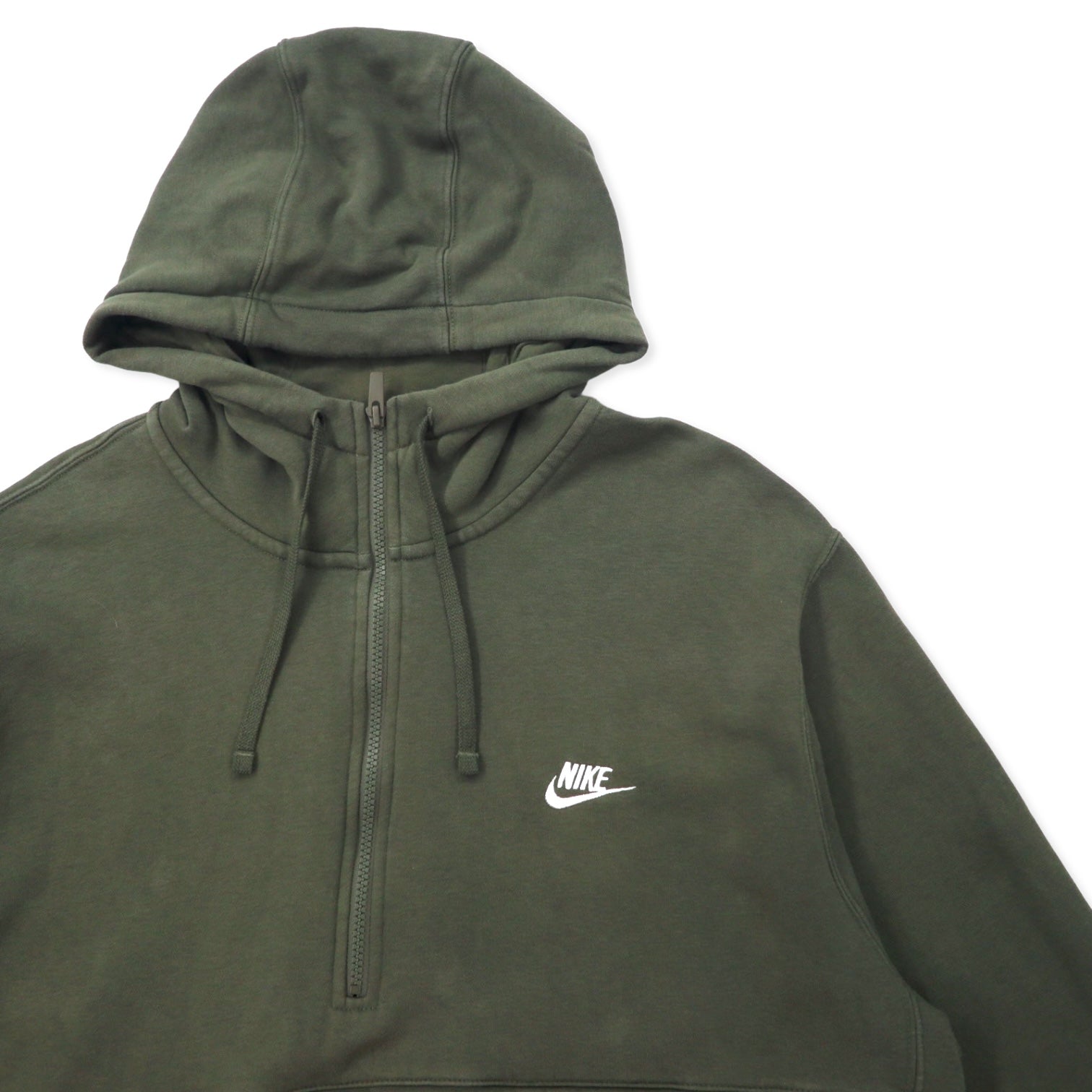 NIKE Half-Zip Hoodie Anorak XXL Kaki Cotone NSW Club Fleece Half-Zip Hoodie BV2699-380