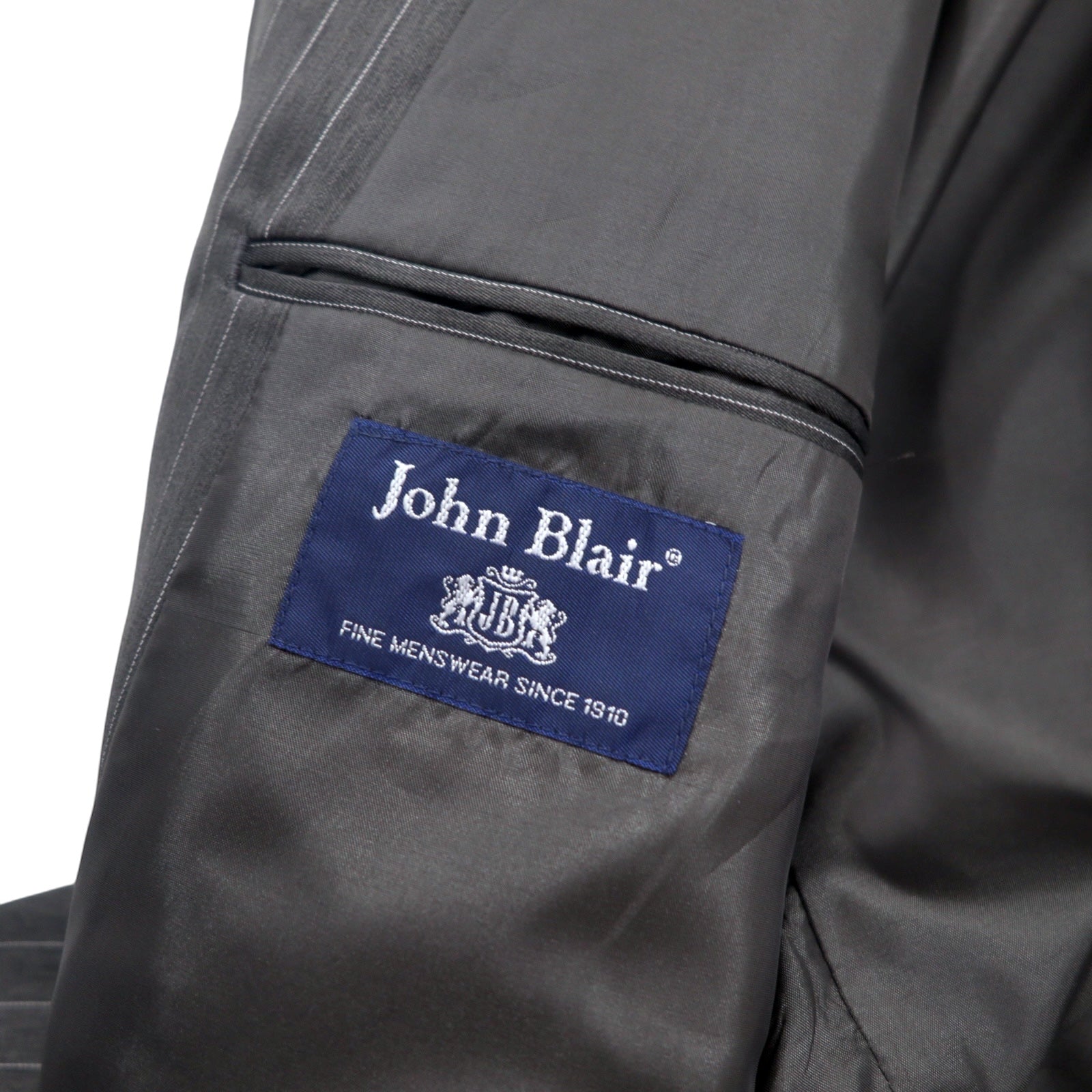 John Blair Blazer doppiopetto XL grigio a righe poliestere