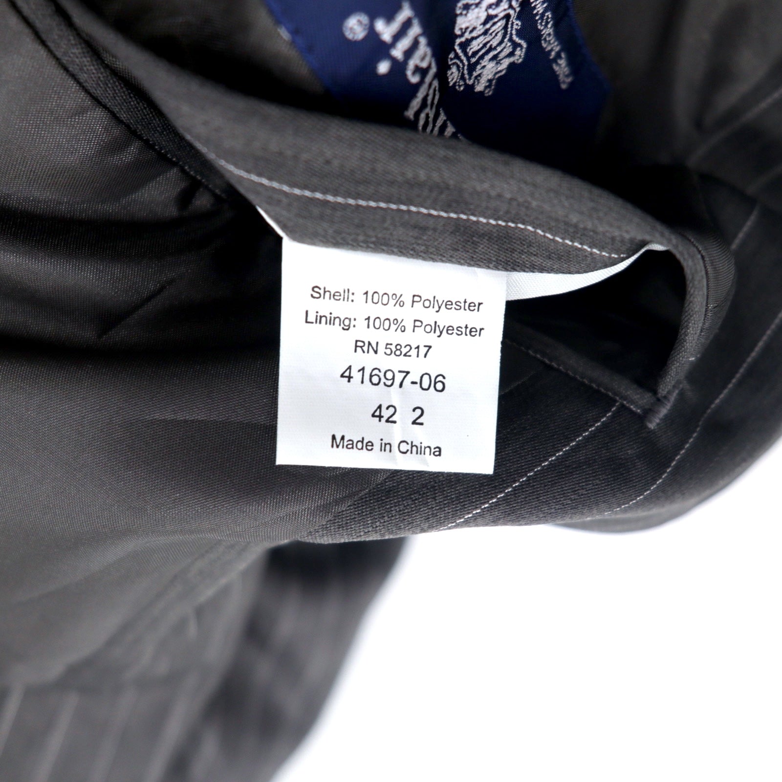 John Blair Blazer doppiopetto XL grigio a righe poliestere