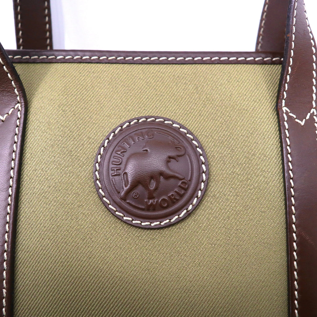 HUNTING WORLD Borsa tote beige in tela e pelle SAFARI TODAY E1558 Made in Italy