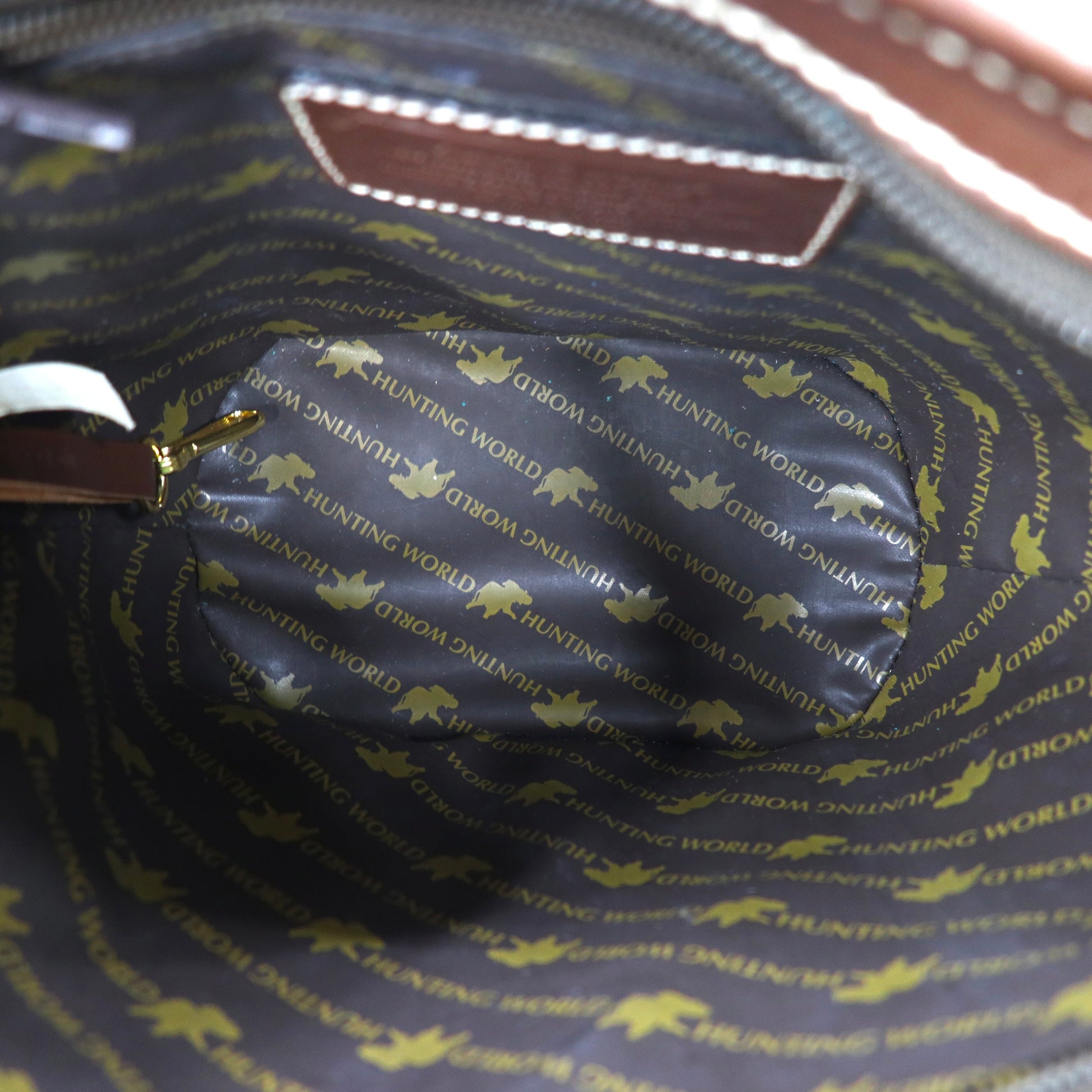 HUNTING WORLD Borsa tote beige in tela e pelle SAFARI TODAY E1558 Made in Italy