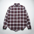 RALPH LAUREN Camicia di flanella button-down M Rosso a quadri Cotone Ricamo piccolo cavallino