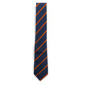A.P.C. Cravatta a righe regimental blu navy in poliestere, Prodotto in Francia