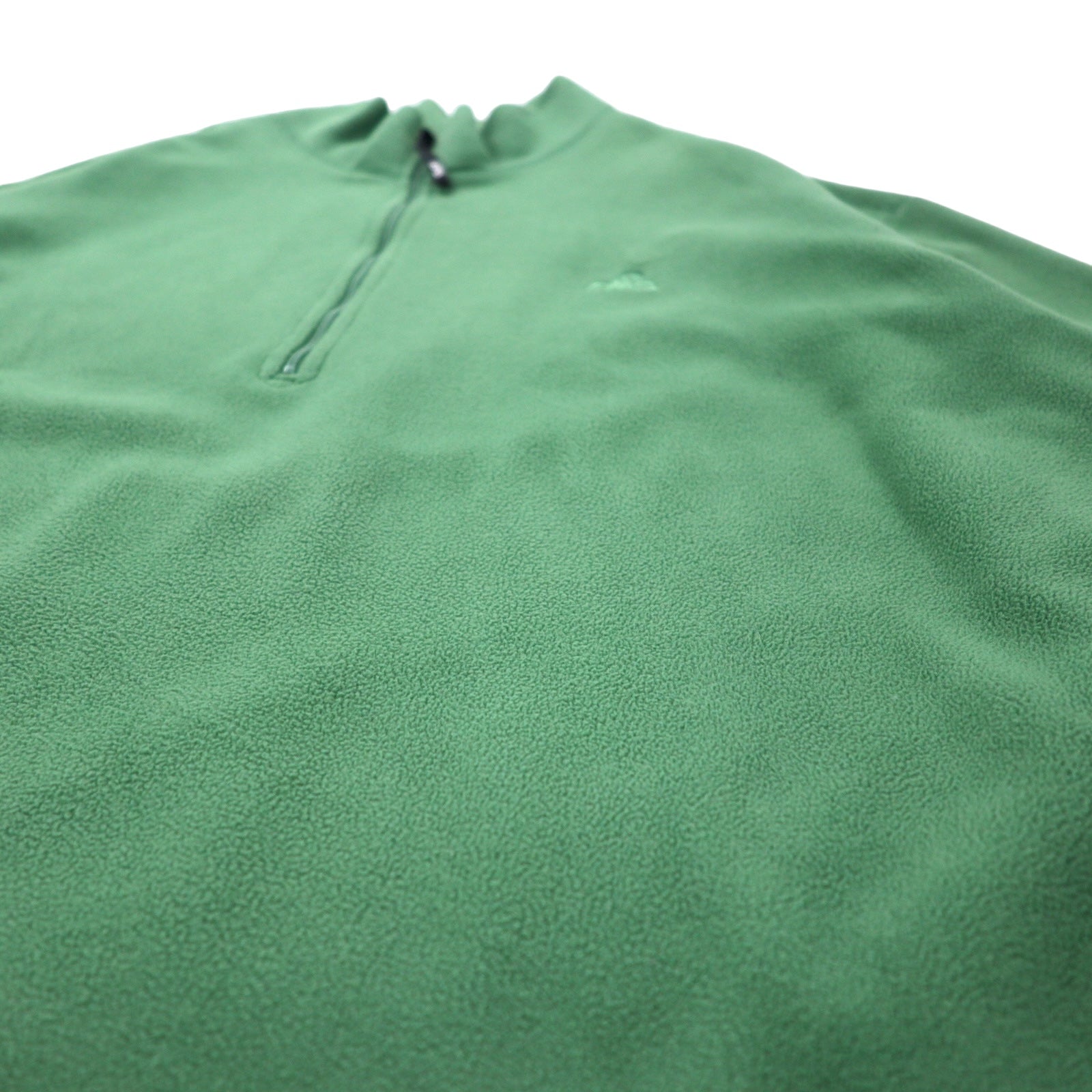 Felpa in pile EMS a mezza zip, taglia XL, colore verde, in poliestere, con logo ricamato, taglia abbondante