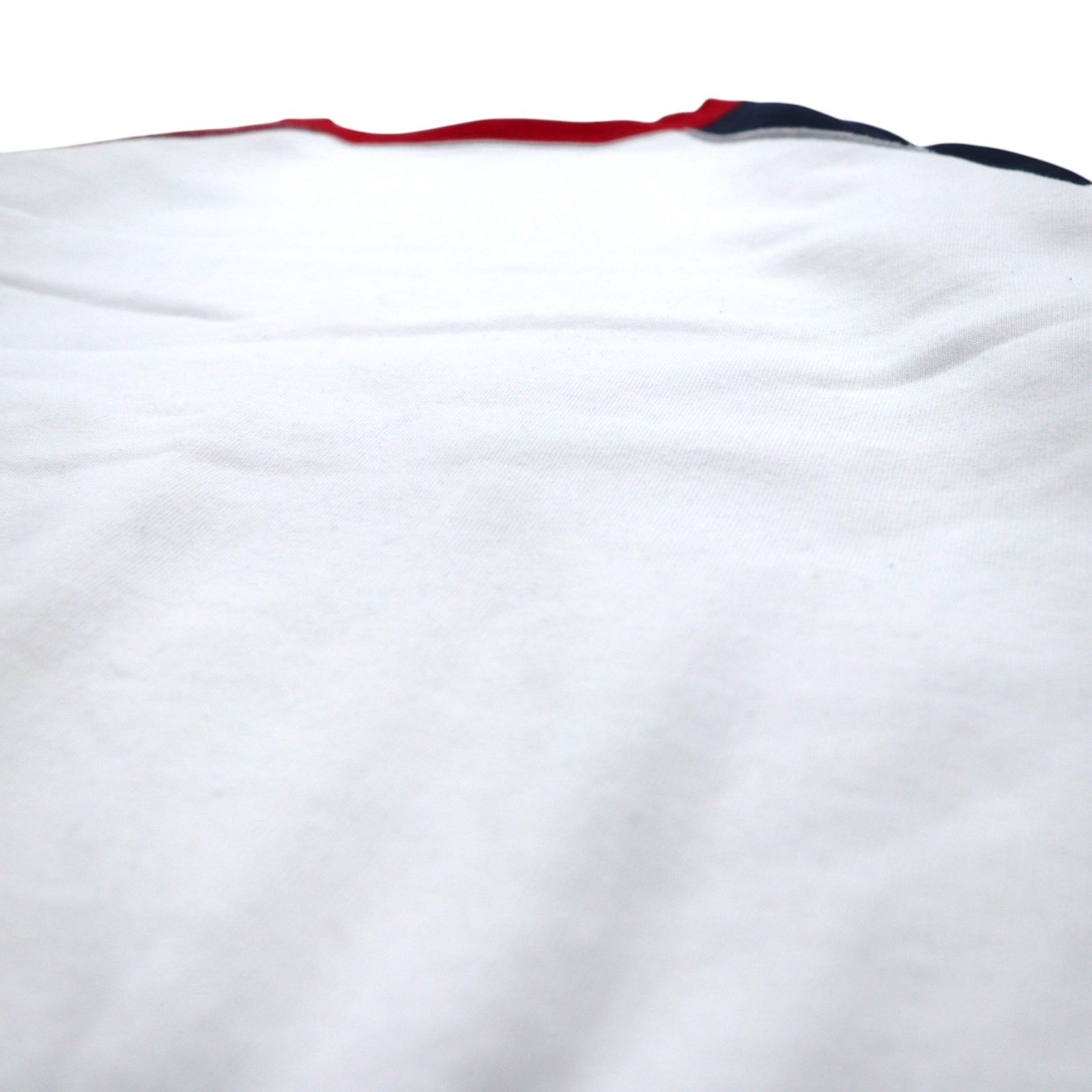 DENIME Felpa Raglan M Bianca Tricolore Foderata in pile DNM SPORTS Prodotto in Giappone