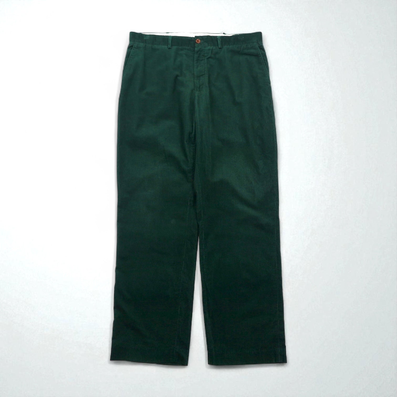 Polo by Ralph Lauren Pantaloni in velluto a coste anni '90, taglio dritto, taglia L, colore verde, in cotone