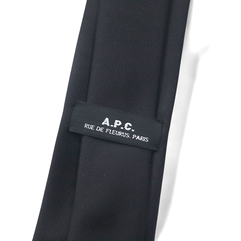 A.P.C. プレーン ネクタイ ブラック ソリッド ポリエステル