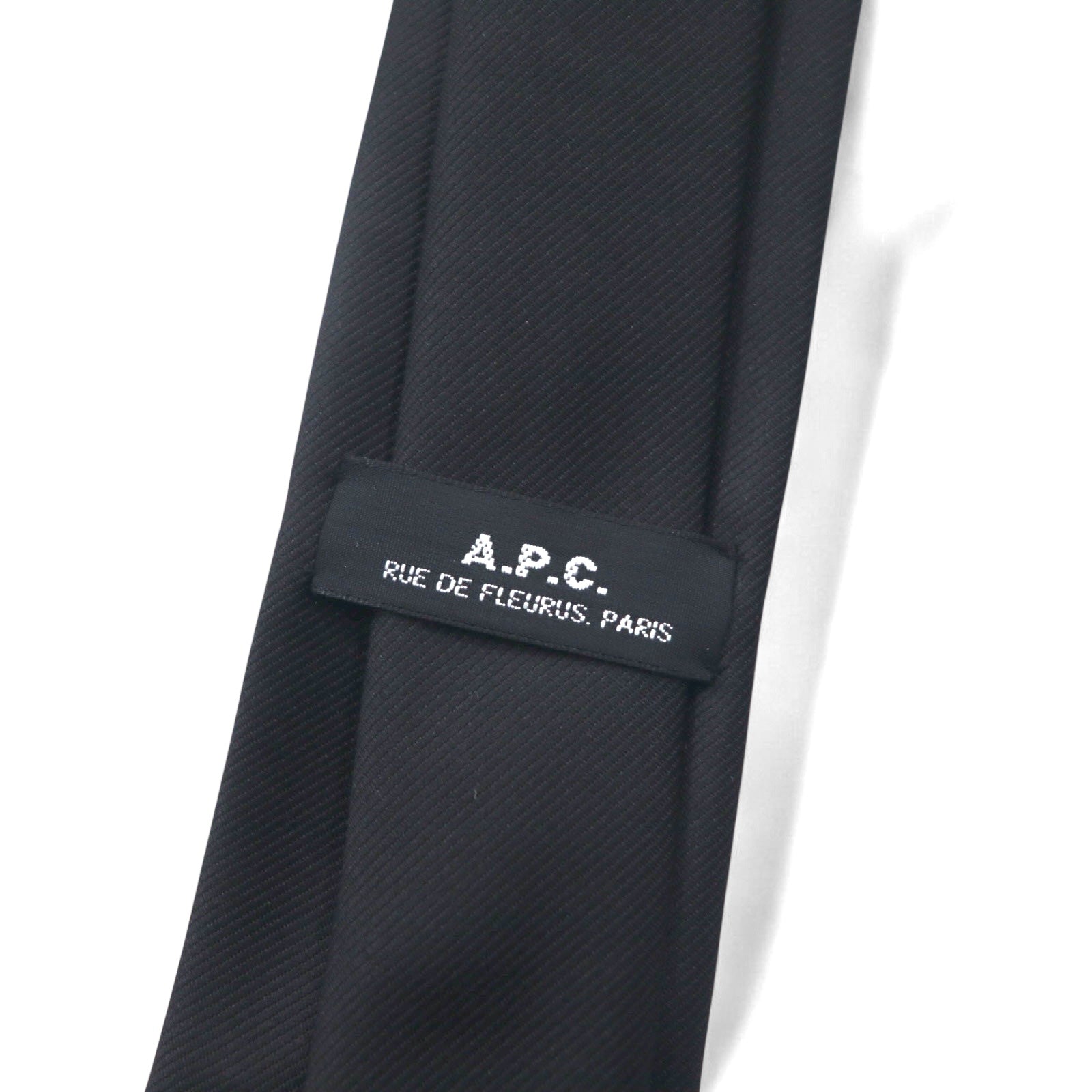 A.P.C. プレーン ネクタイ ブラック ソリッド ポリエステル