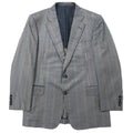 Burberrys Old 2B Blazer 98-88-175 AB6 Beige Navy Check Wool Silk Blend Made in Japan