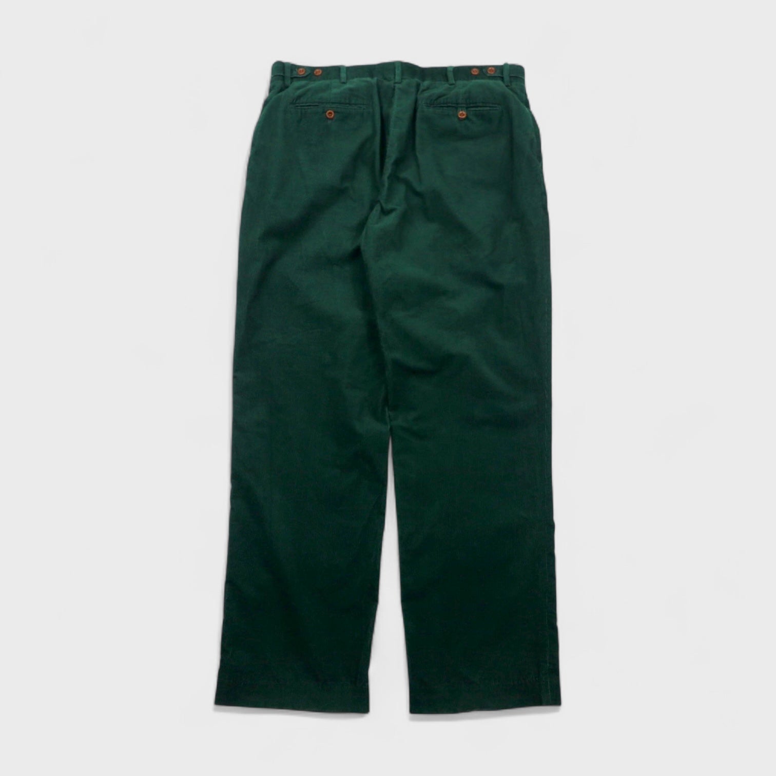 Polo by Ralph Lauren Pantaloni in velluto a coste anni '90, taglio dritto, taglia L, colore verde, in cotone