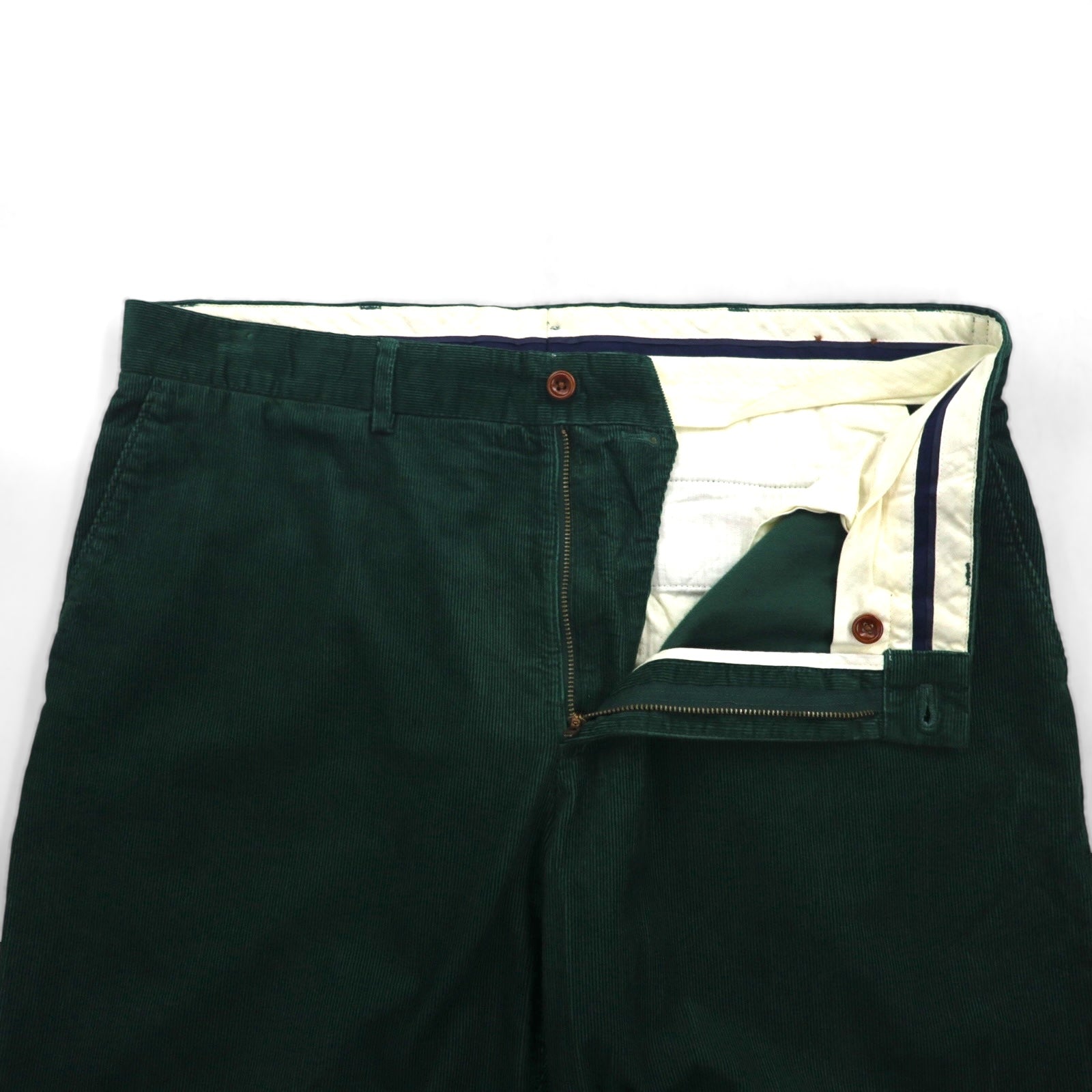 Polo by Ralph Lauren Pantaloni in velluto a coste anni '90, taglio dritto, taglia L, colore verde, in cotone