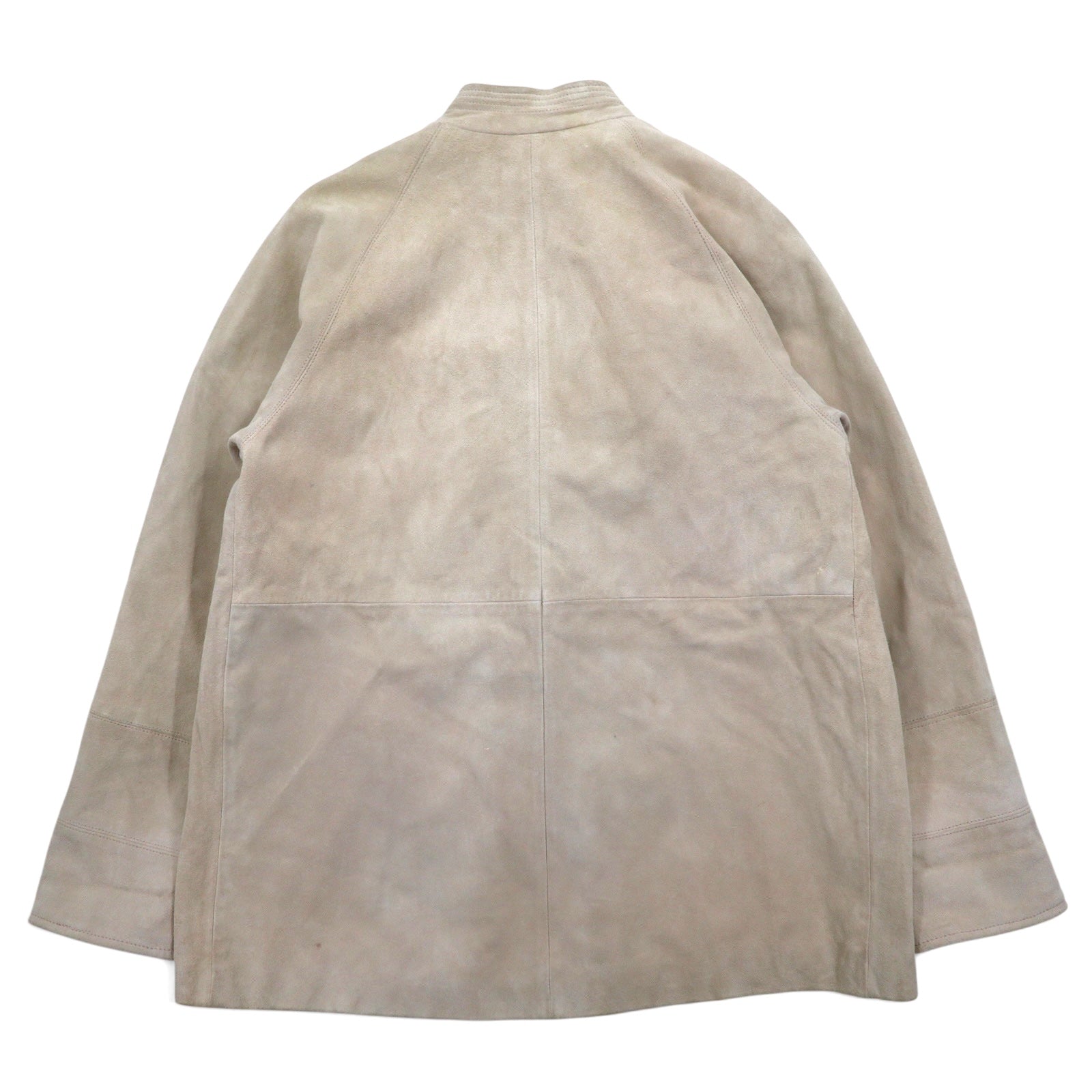Giacca in pelle scamosciata JORDACHE anni '80, bomber, taglia M, beige, in pelle