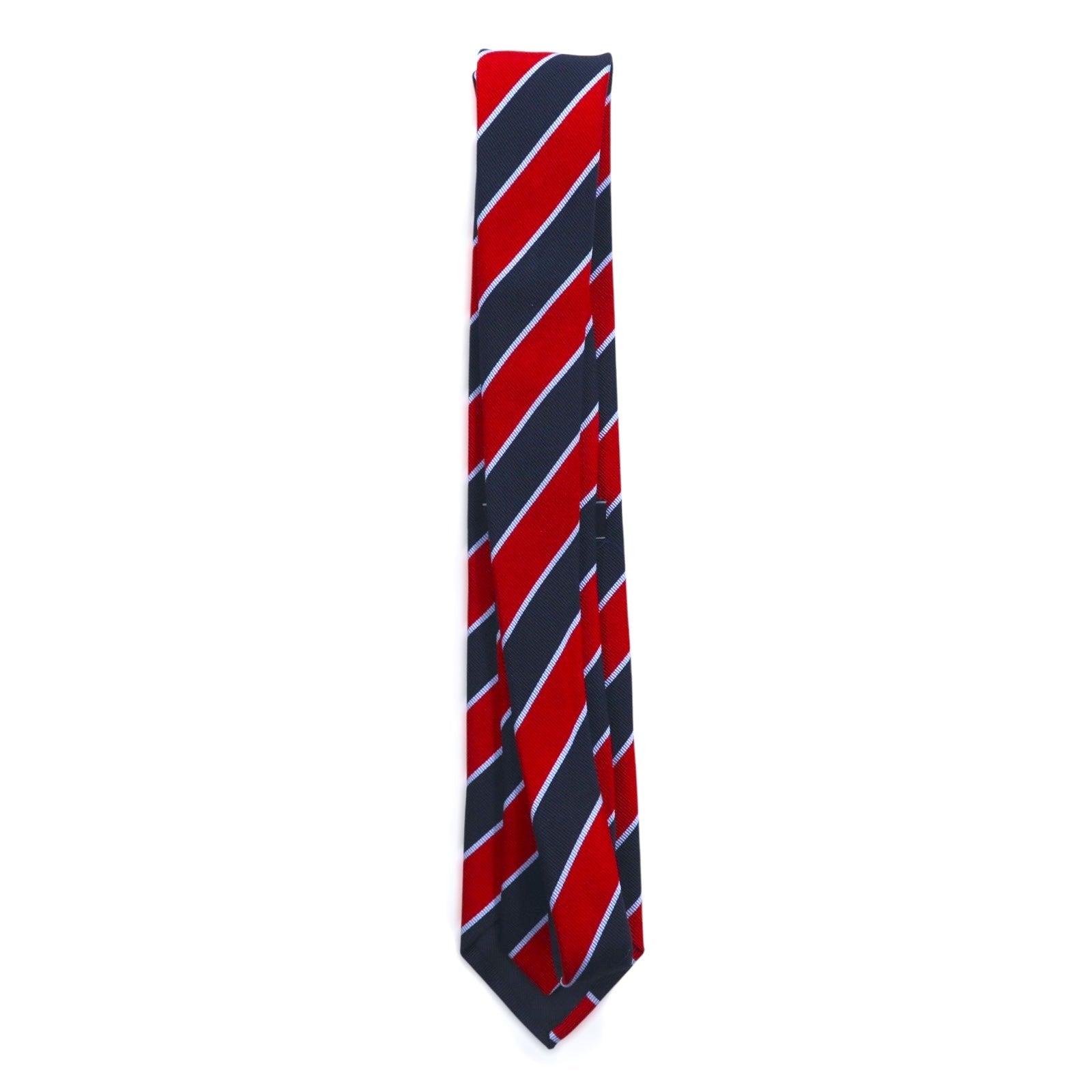 Altea Cravatta italiana a righe regimental rossa e blu navy, disponibile presso UNITED ARROWS