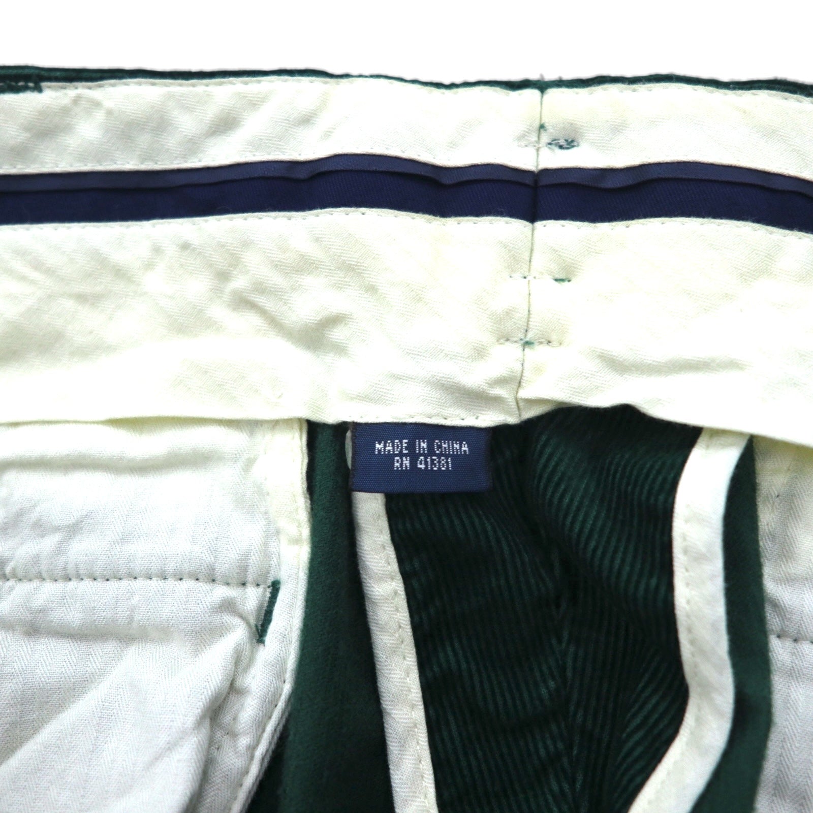 Polo by Ralph Lauren Pantaloni in velluto a coste anni '90, taglio dritto, taglia L, colore verde, in cotone