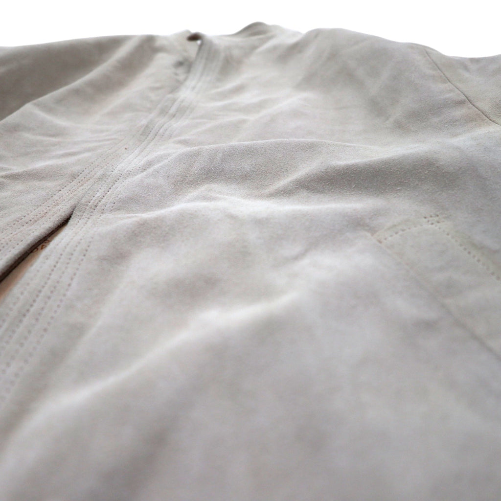 Giacca in pelle scamosciata JORDACHE anni '80, bomber, taglia M, beige, in pelle