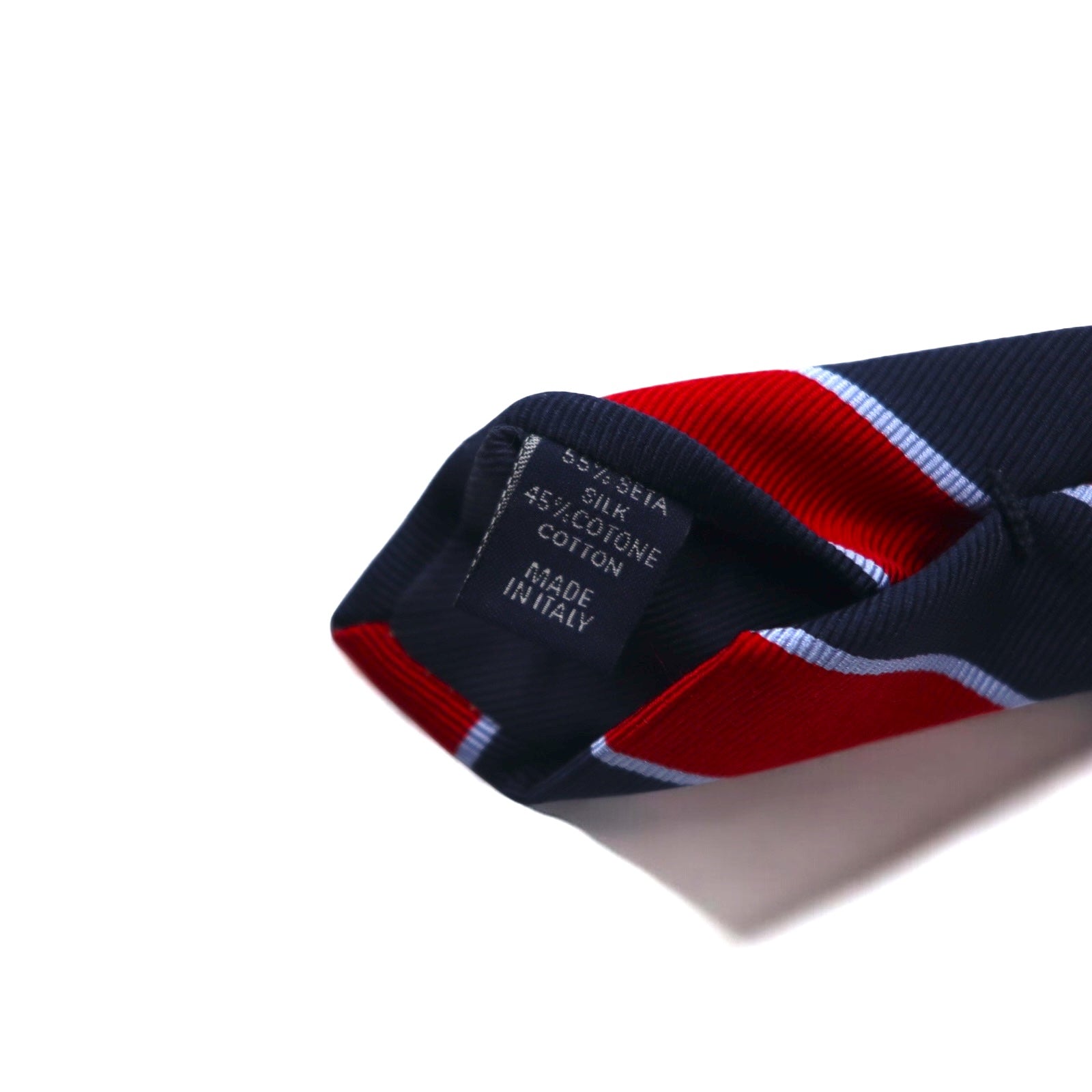Altea Cravatta italiana a righe regimental rossa e blu navy, disponibile presso UNITED ARROWS