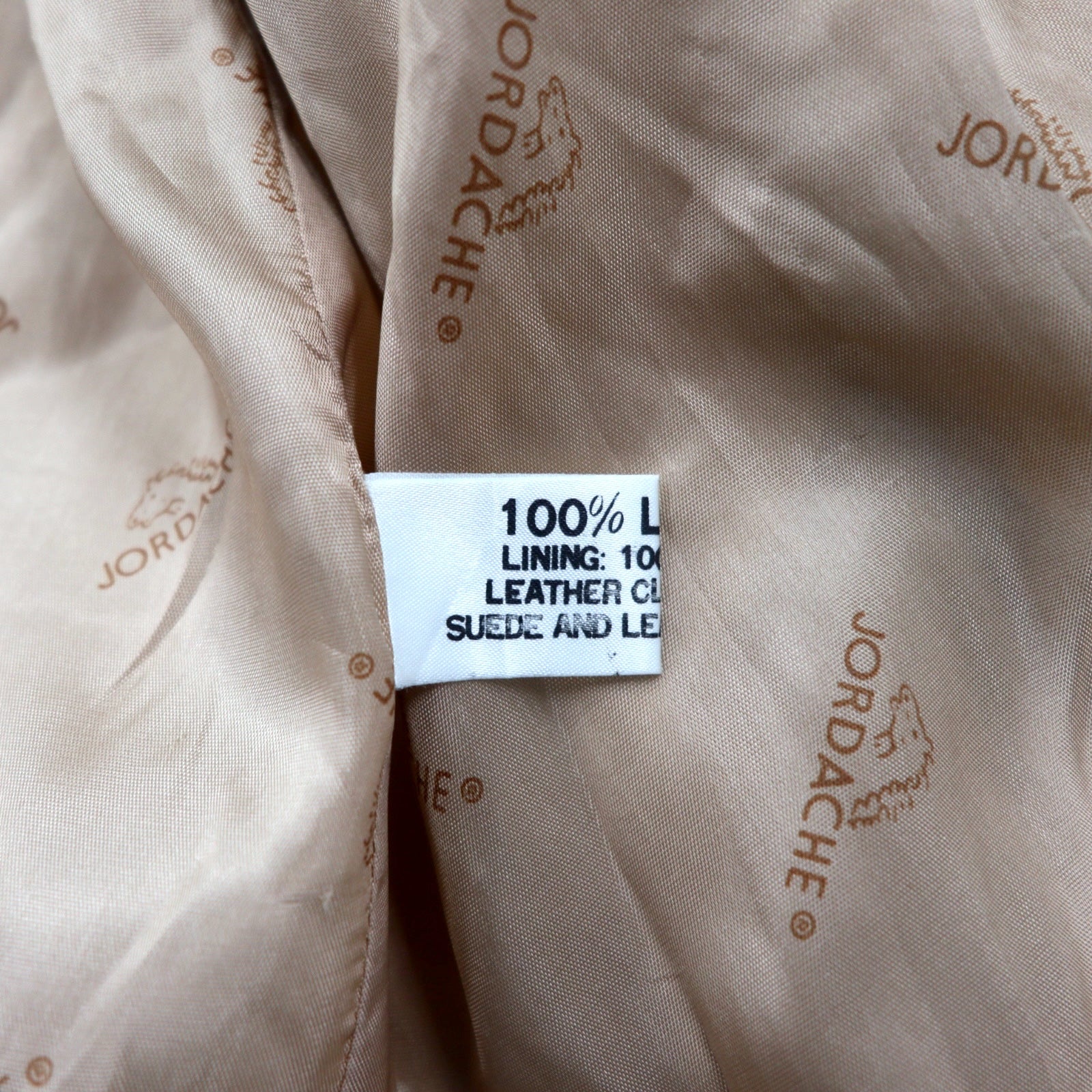 Giacca in pelle scamosciata JORDACHE anni '80, bomber, taglia M, beige, in pelle