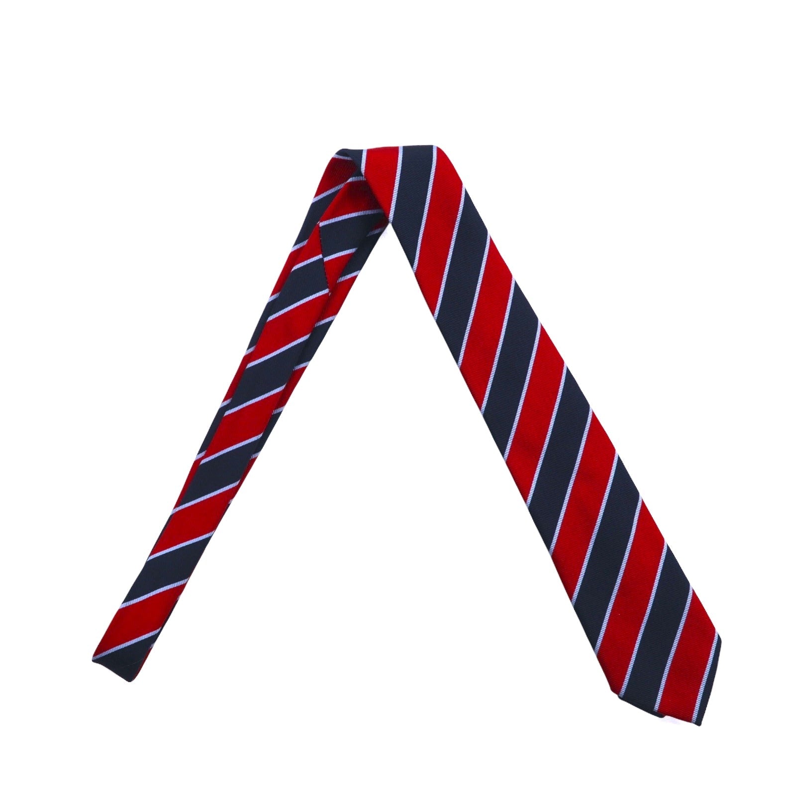 Altea Cravatta italiana a righe regimental rossa e blu navy, disponibile presso UNITED ARROWS