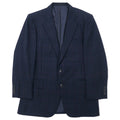Burberrys Old Blazer in tweed 2 bottoni 94-82-175 AB6, fantasia check blu navy, in lana, made in Japan