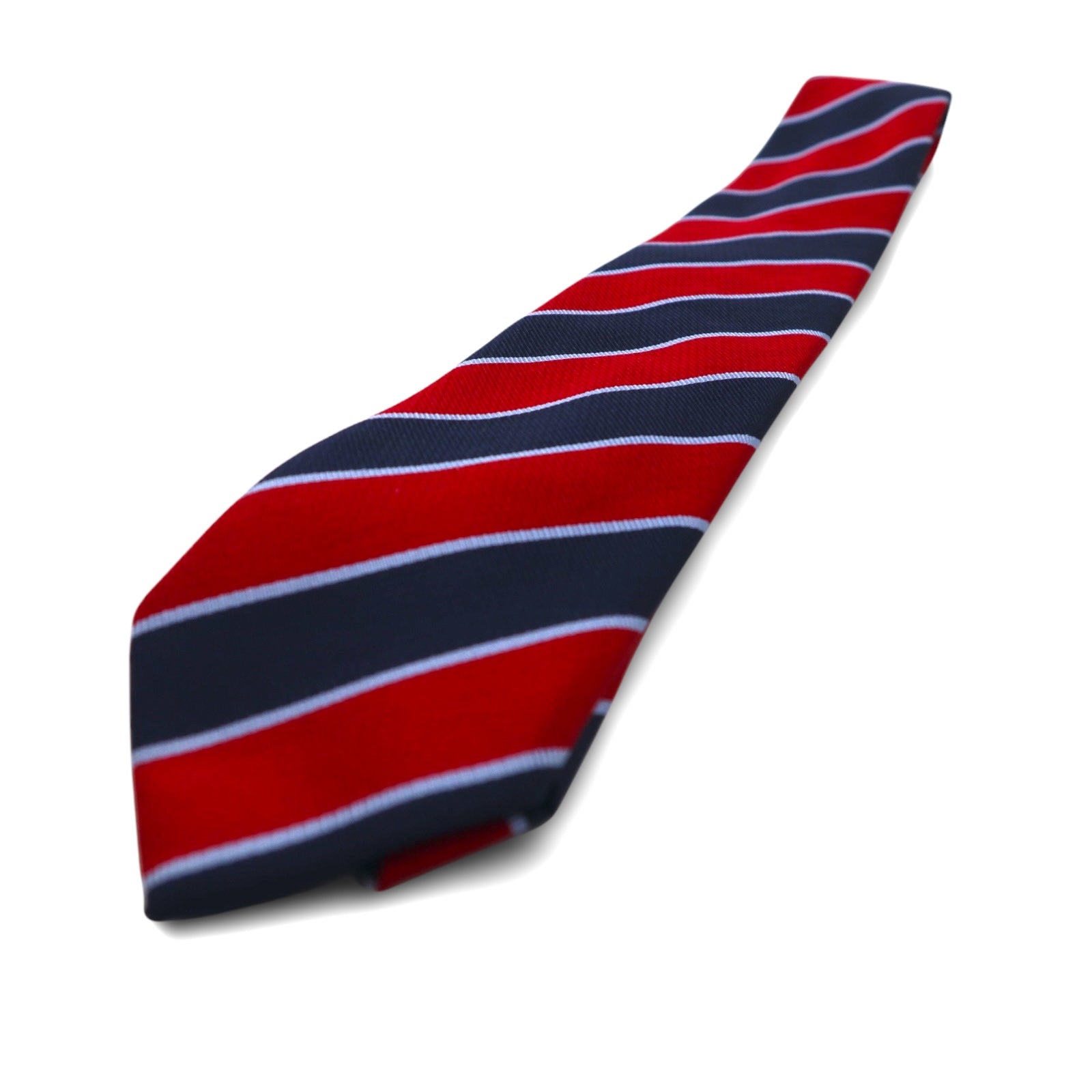 Altea Cravatta italiana a righe regimental rossa e blu navy, disponibile presso UNITED ARROWS