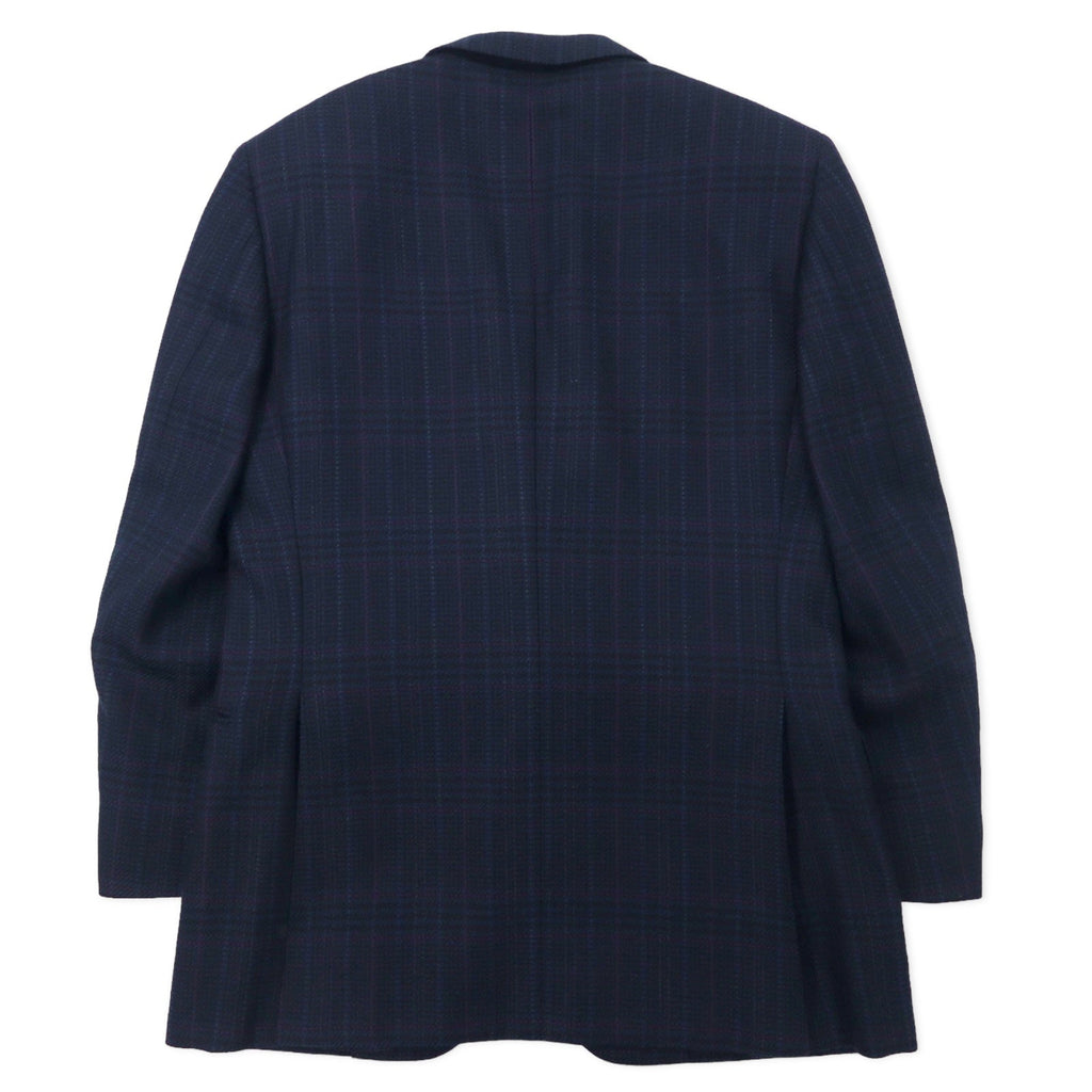 Burberrys Old Blazer in tweed 2 bottoni 94-82-175 AB6, fantasia check blu navy, in lana, made in Japan