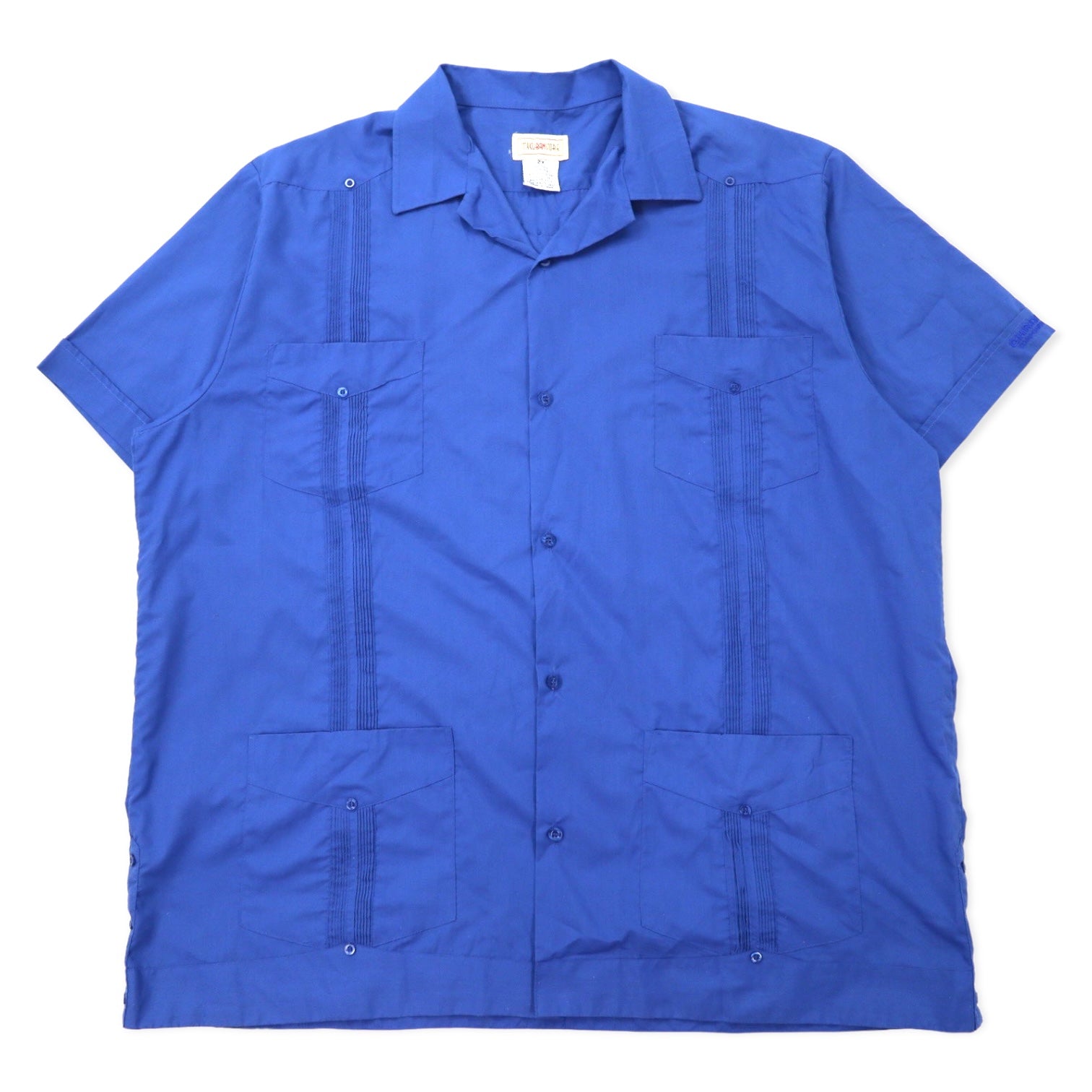 Camicia cubana MYCUBANSTORE anni '90 2X blu cotone taglia grossa