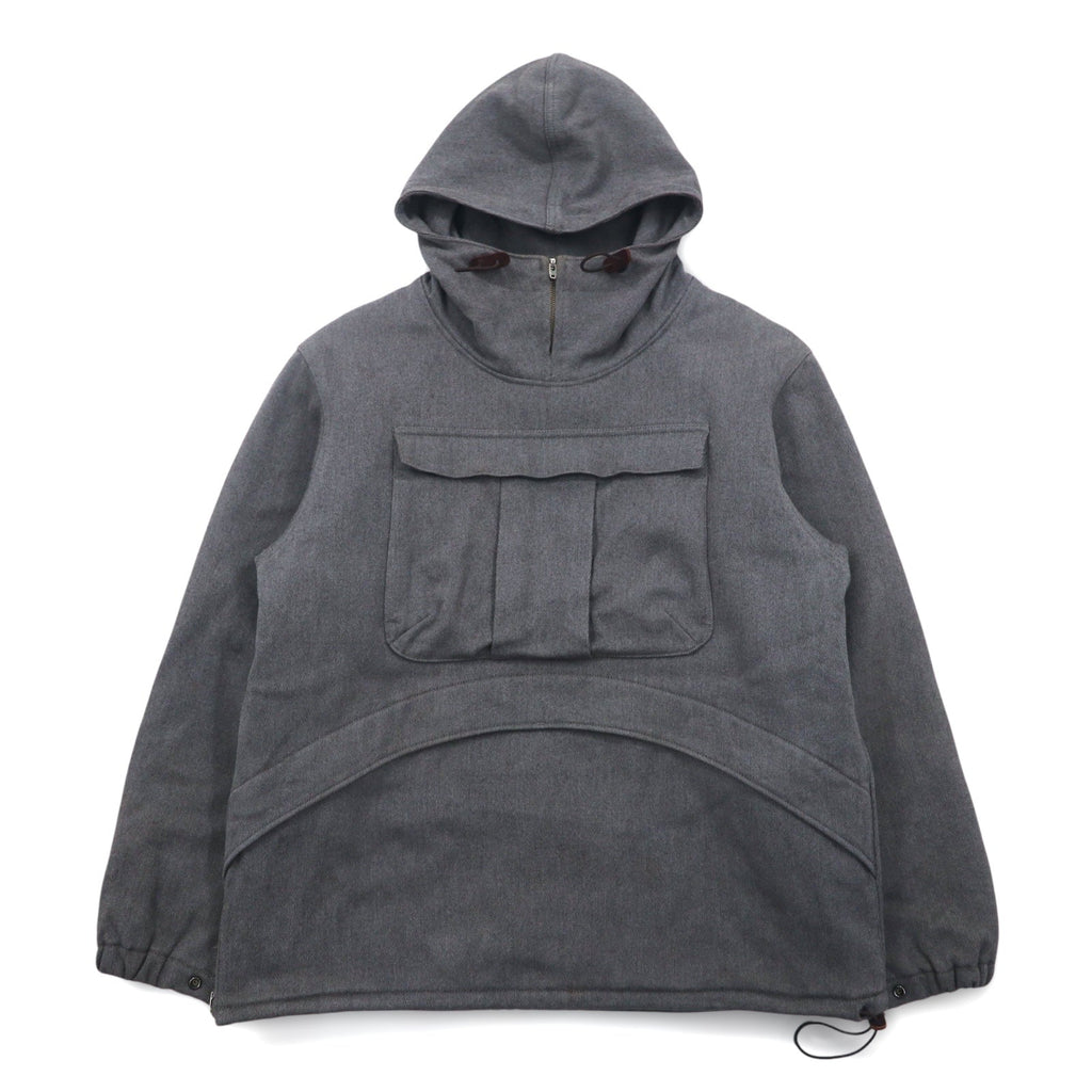 BROWN by 2-tacs Anorak imbottito M grigio mezza zip Anorak B8-J003 Prodotto in Giappone