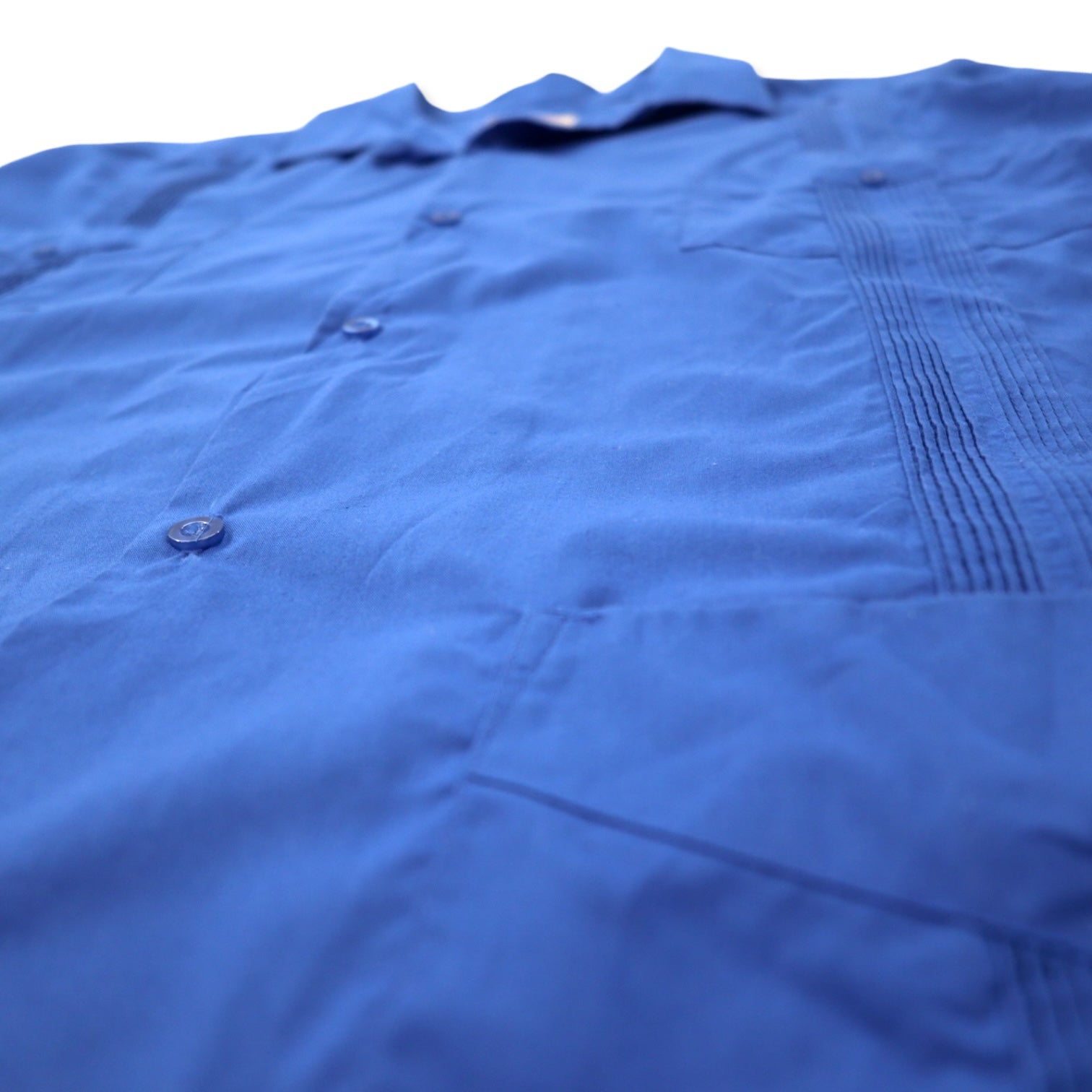 Camicia cubana MYCUBANSTORE anni '90 2X blu cotone taglia grossa