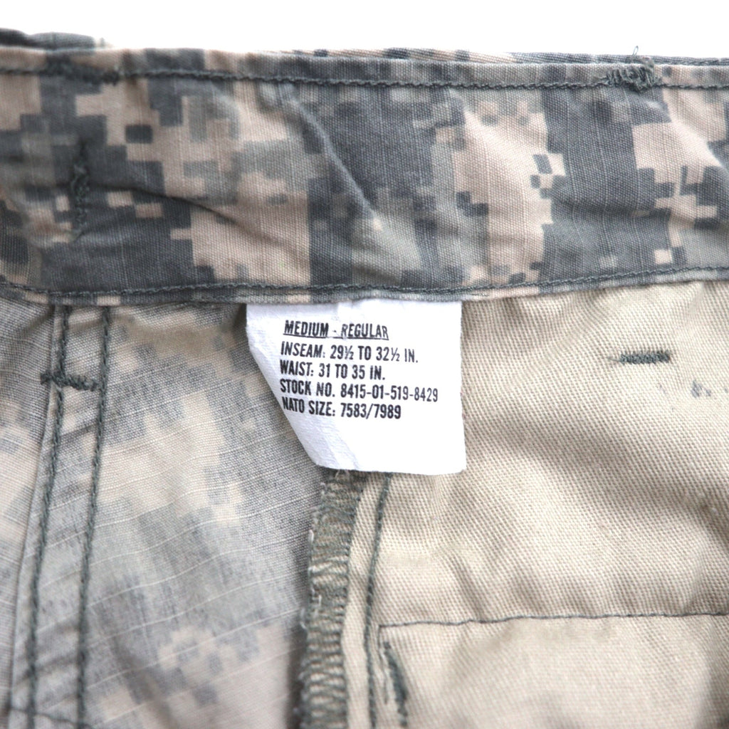 US ARMY 米軍 WOOLRICH INC. 00年代 ミリタリー デジカモ カーゴパンツ M カーキ 8415-01-519-8429