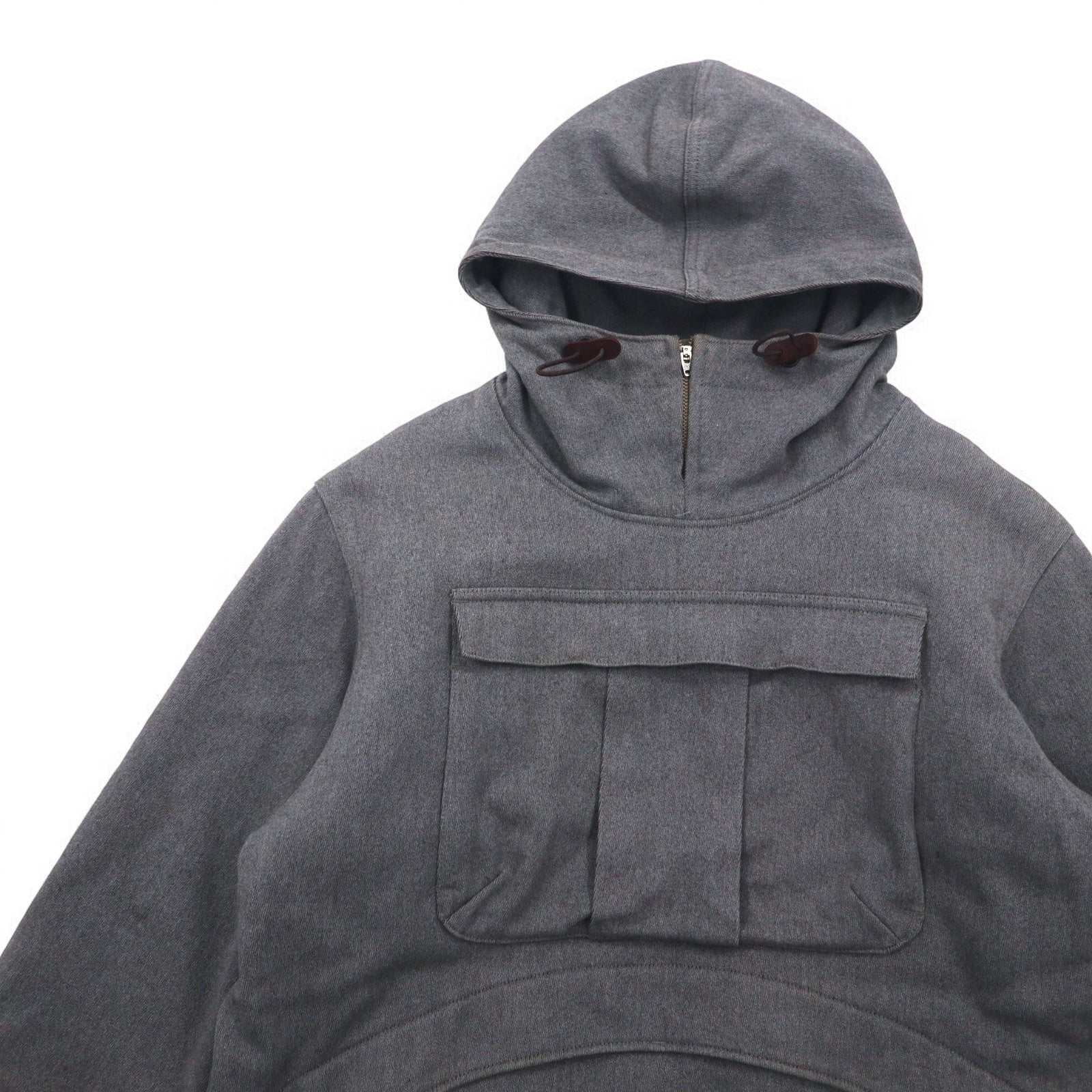 BROWN by 2-tacs Anorak imbottito M grigio mezza zip Anorak B8-J003 Prodotto in Giappone