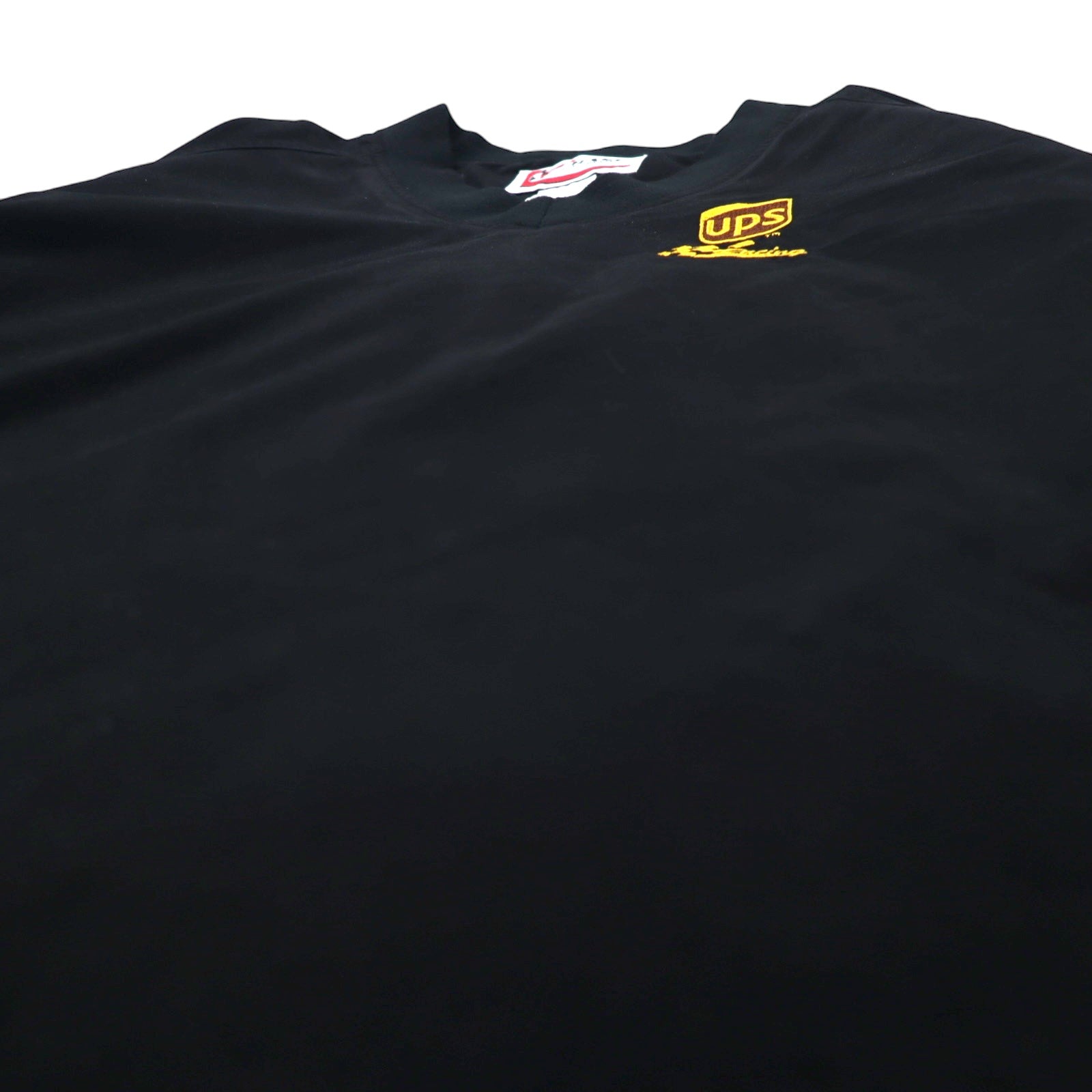 CHASE AUTHENTICS Giacca a vento pullover da racing in nylon taglia L nera con coulisse in poliestere e ricamo UPS