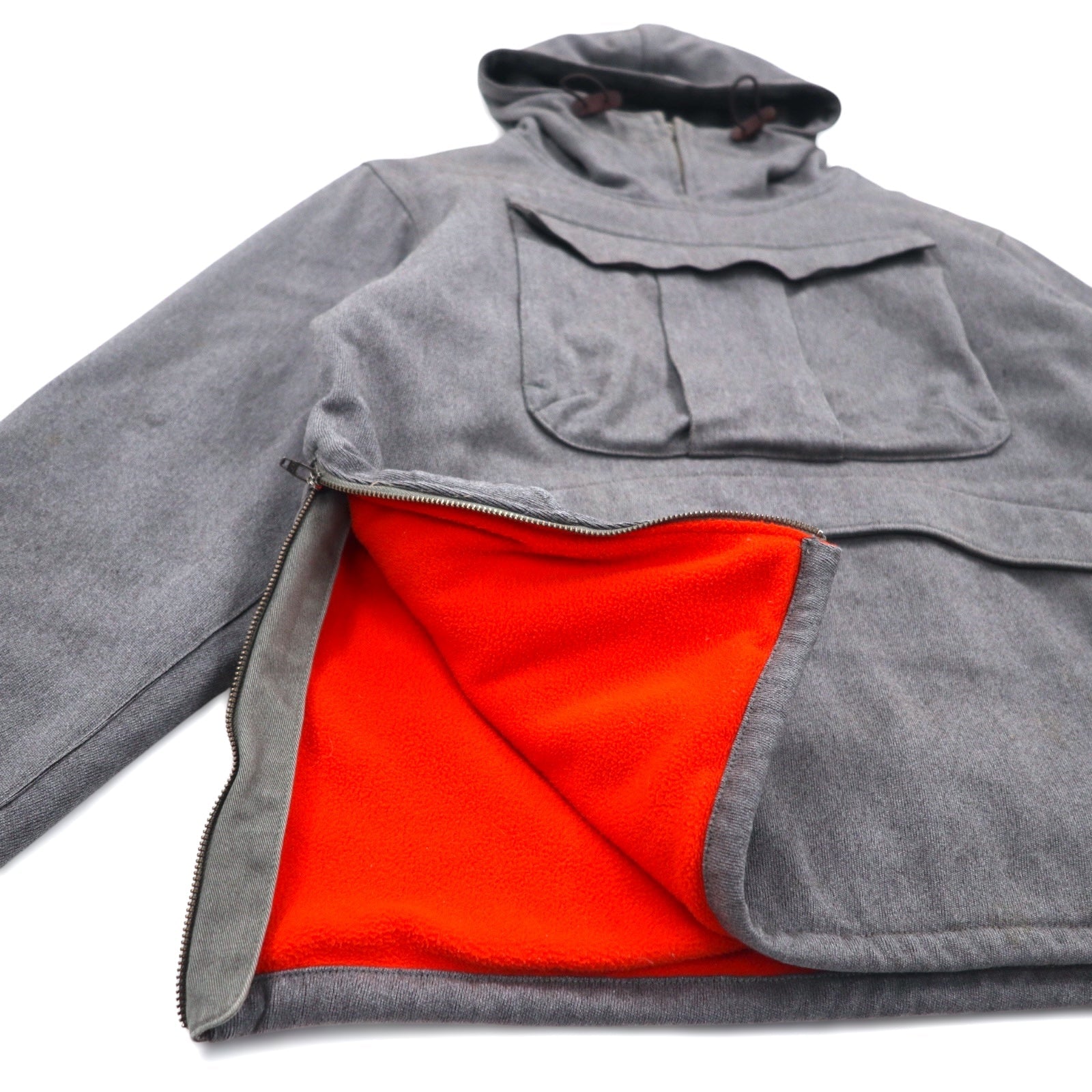 BROWN by 2-tacs Anorak imbottito M grigio mezza zip Anorak B8-J003 Prodotto in Giappone