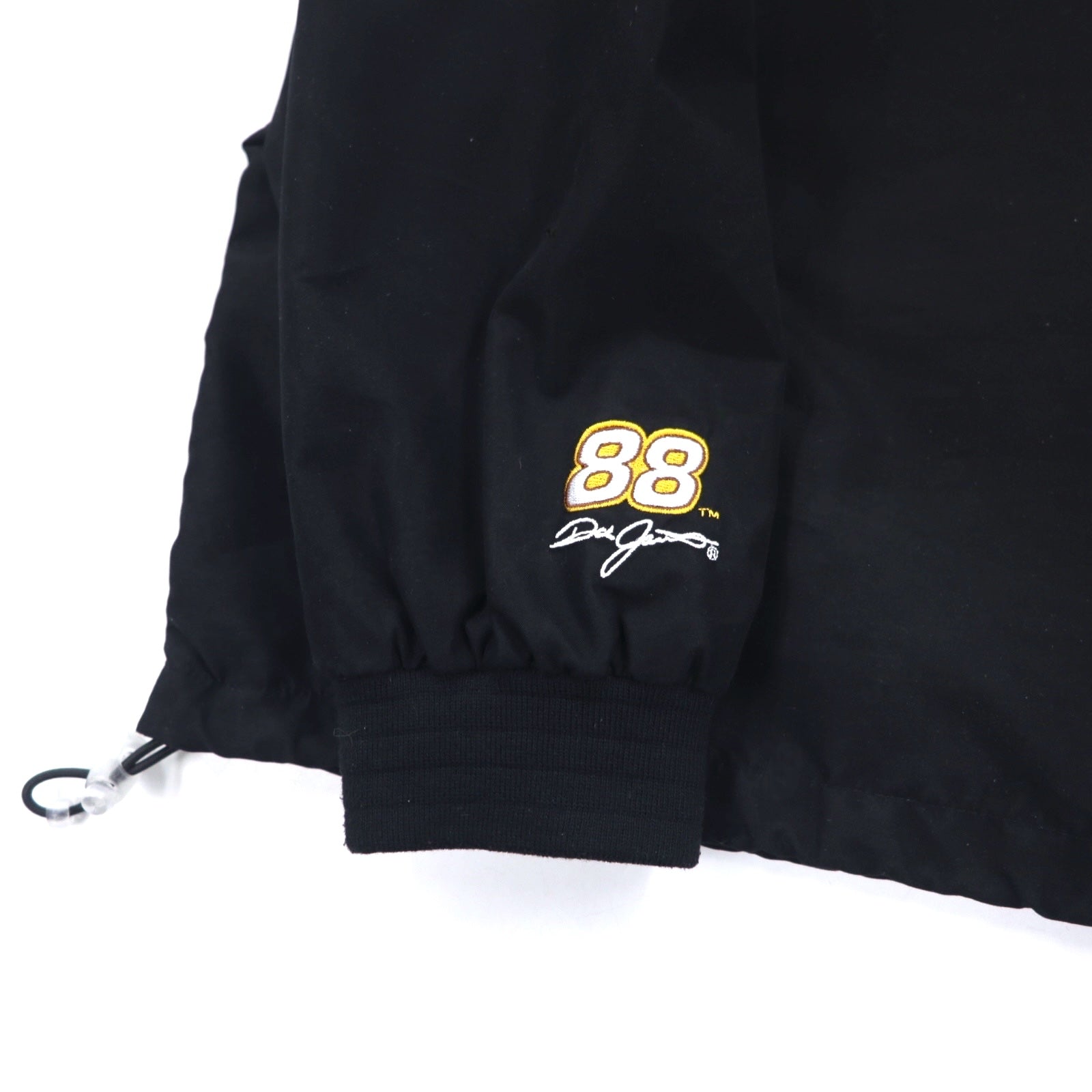 CHASE AUTHENTICS Giacca a vento pullover da racing in nylon taglia L nera con coulisse in poliestere e ricamo UPS