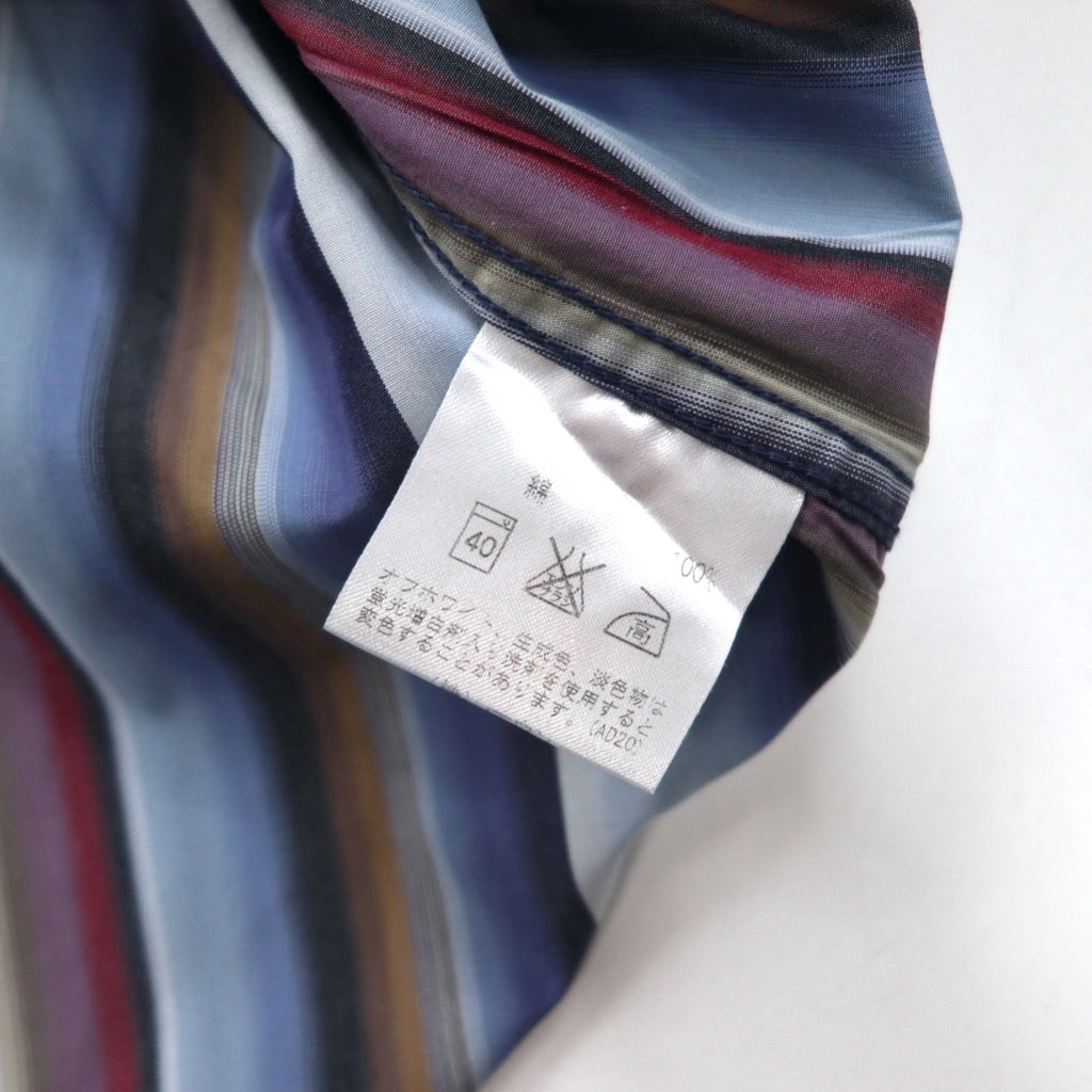ZEPHYR (D'URBAN) Camicia button-down a righe multiple XL blu Tessuto italiano