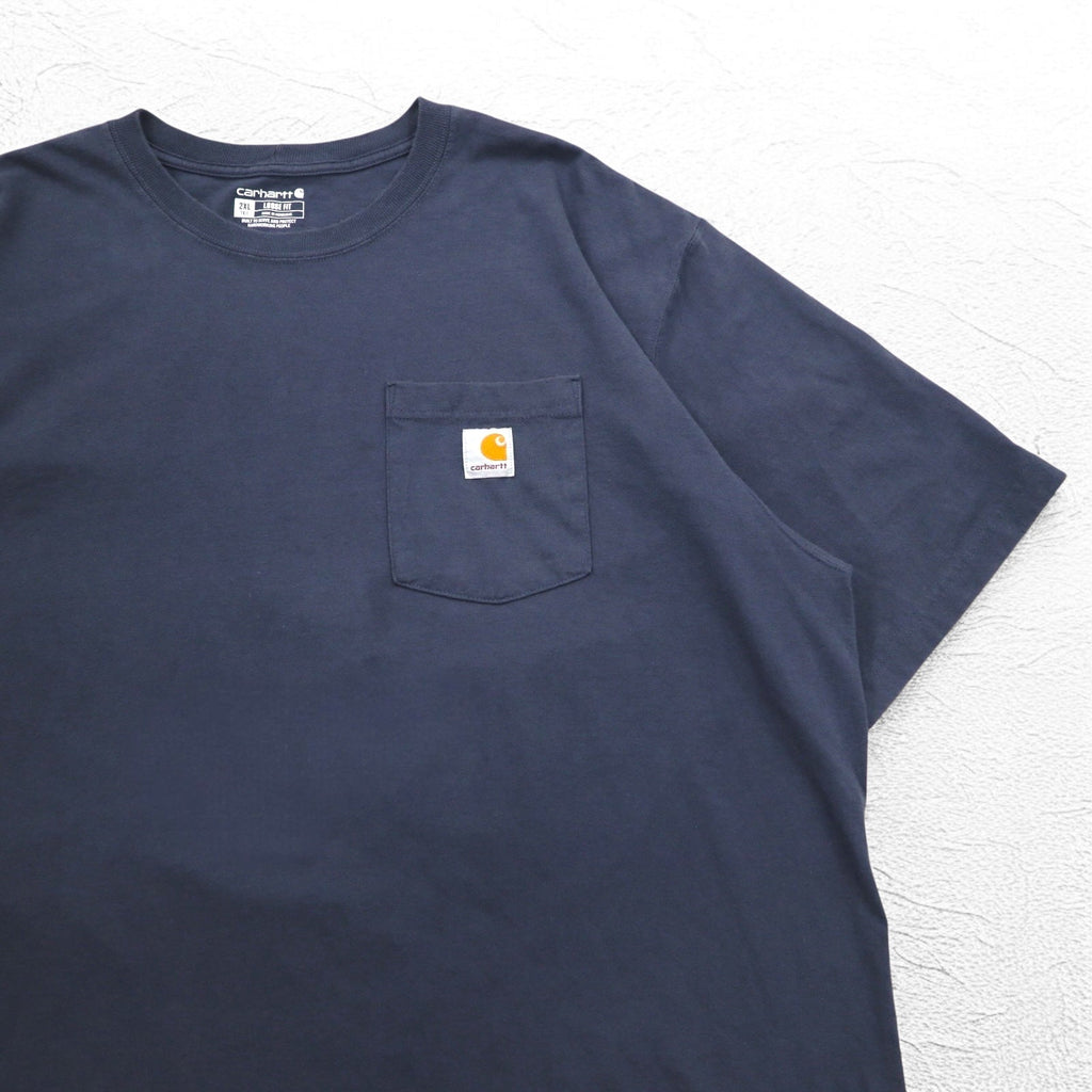 Carhartt T-shirt taschino loose fit 2XL tasca larga grigio made in Honduras