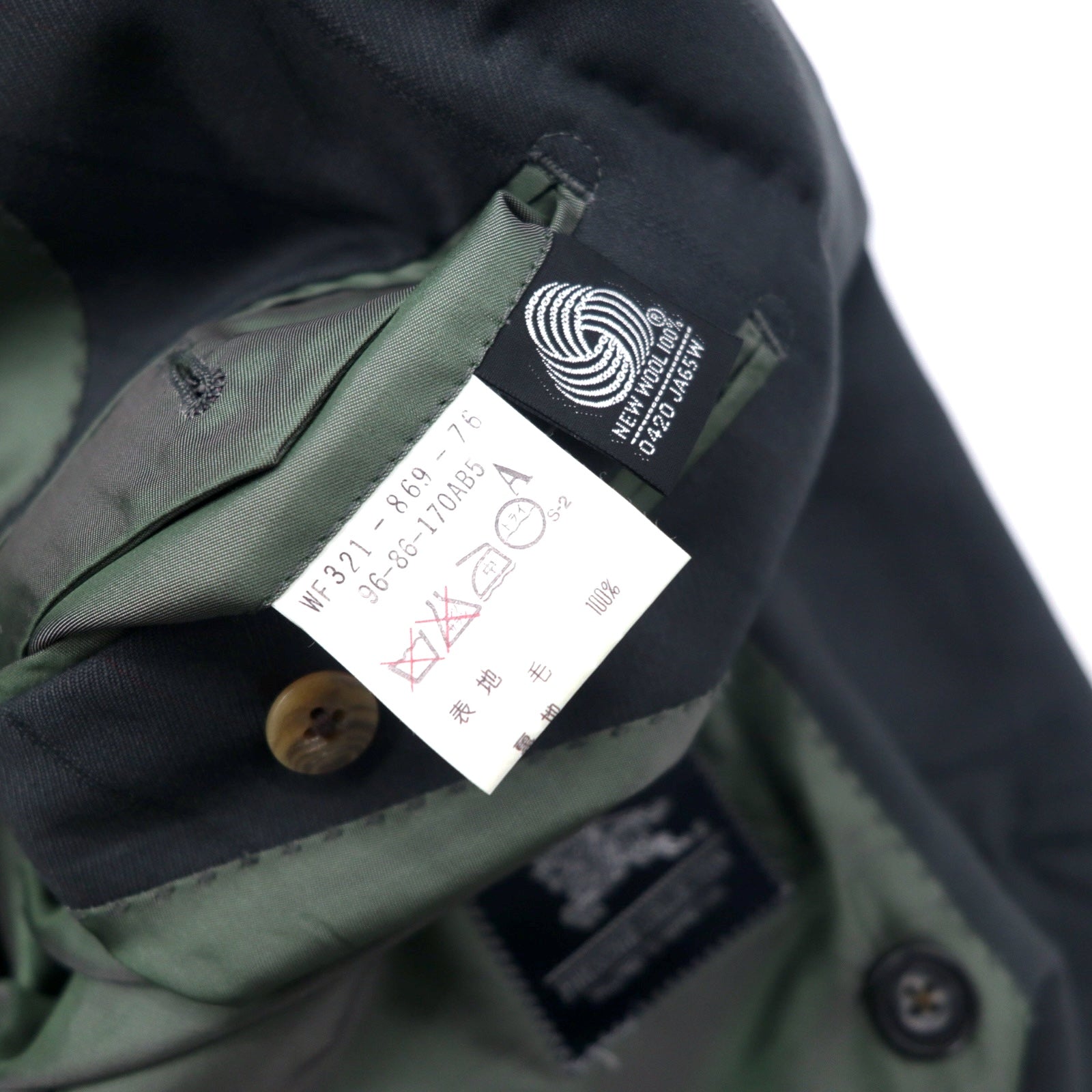 Burberrys オールド ダブル スーツ セットアップ 96-86-170 AB5 グレー シャドーストライプ ウール 日本製