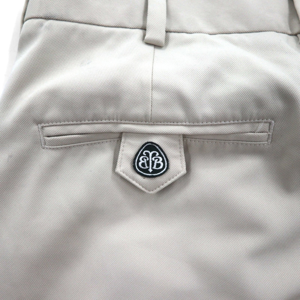 Brooks Brothers COUNTRY CLUB タック ワイド スラックスパンツ L ベージュ ポリエステル